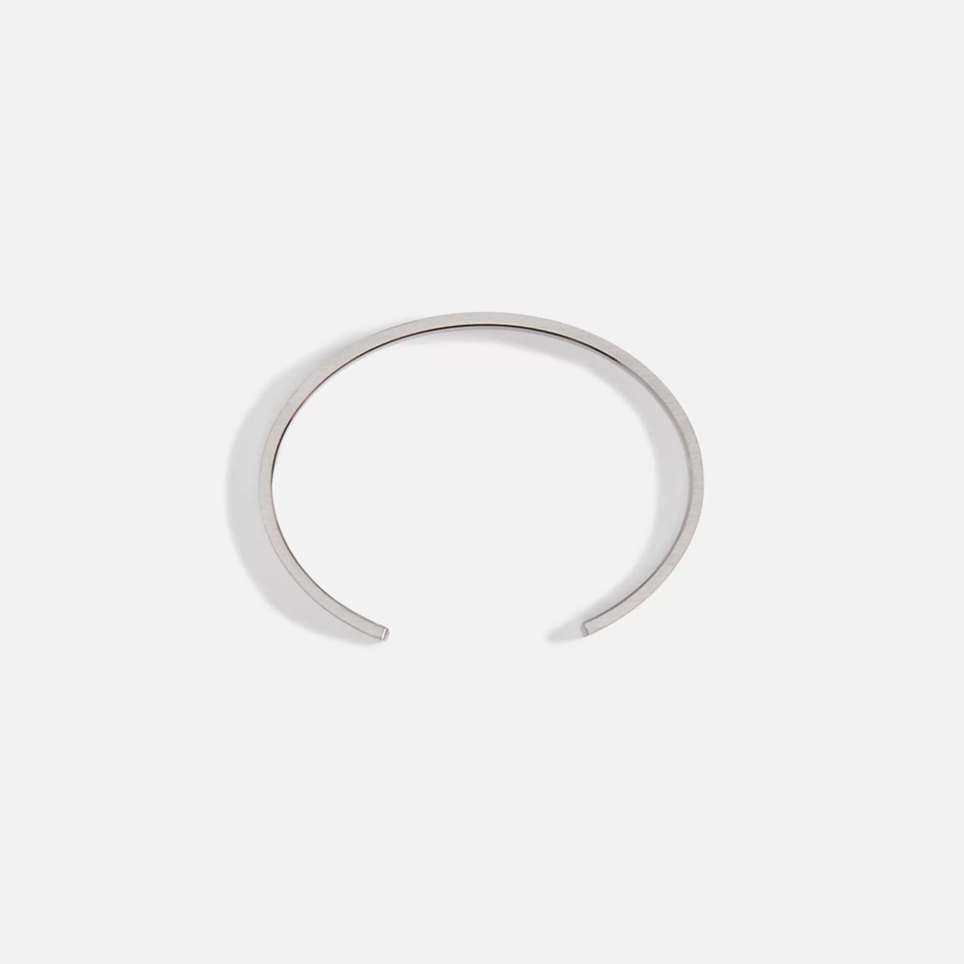 New Le Gramme 15 grammes bracelet slick brushed 925 sterling silver Black