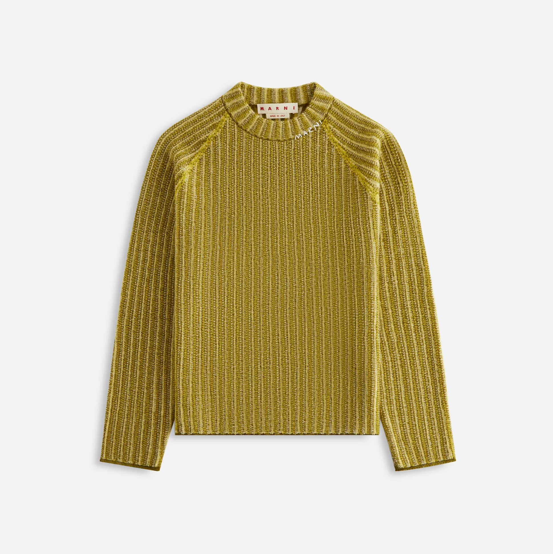 Flash Sale Marni green jumper with degrade stripes Citronelle