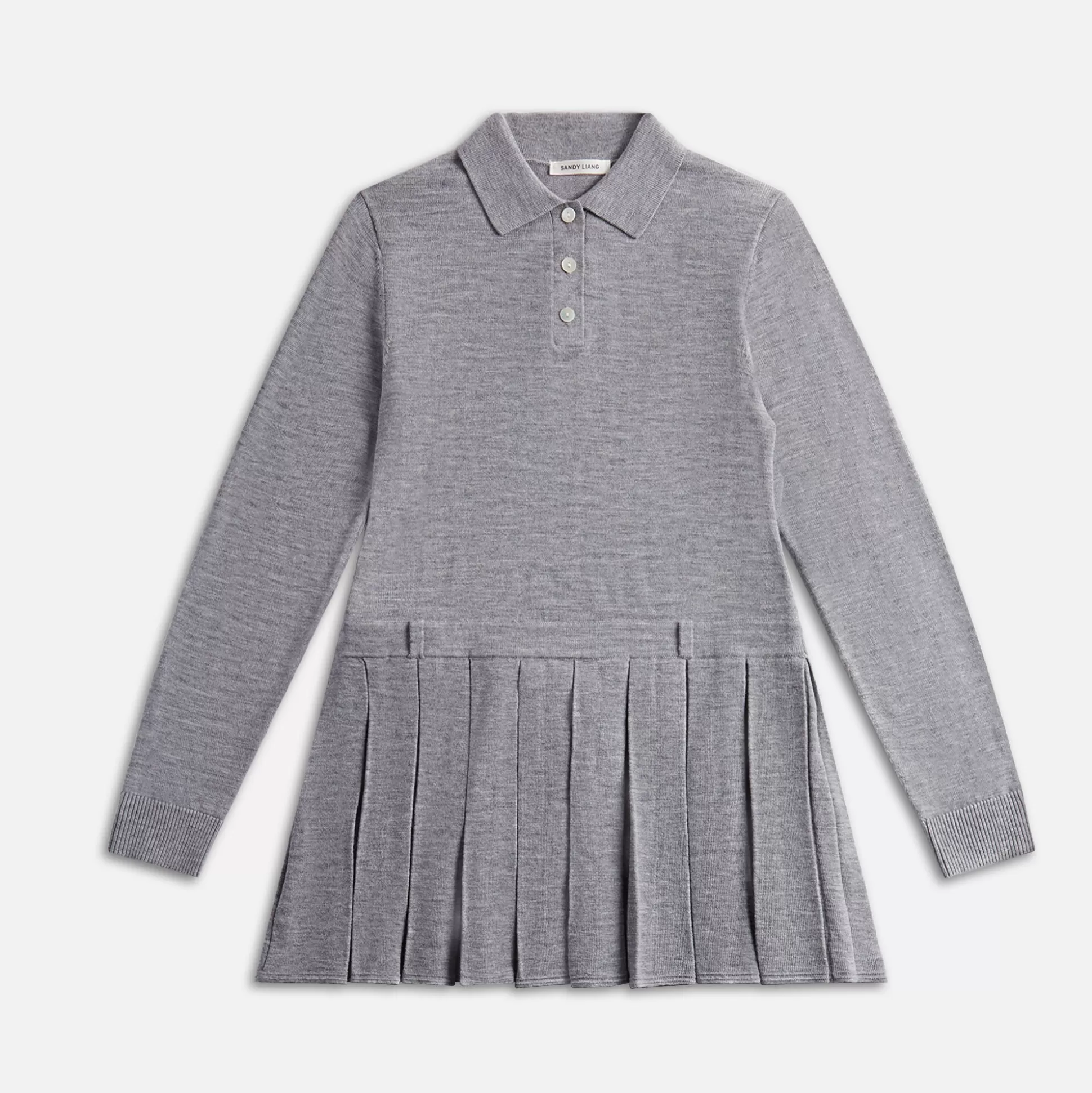 Shop Sandy Liang hague sweater dress Grey