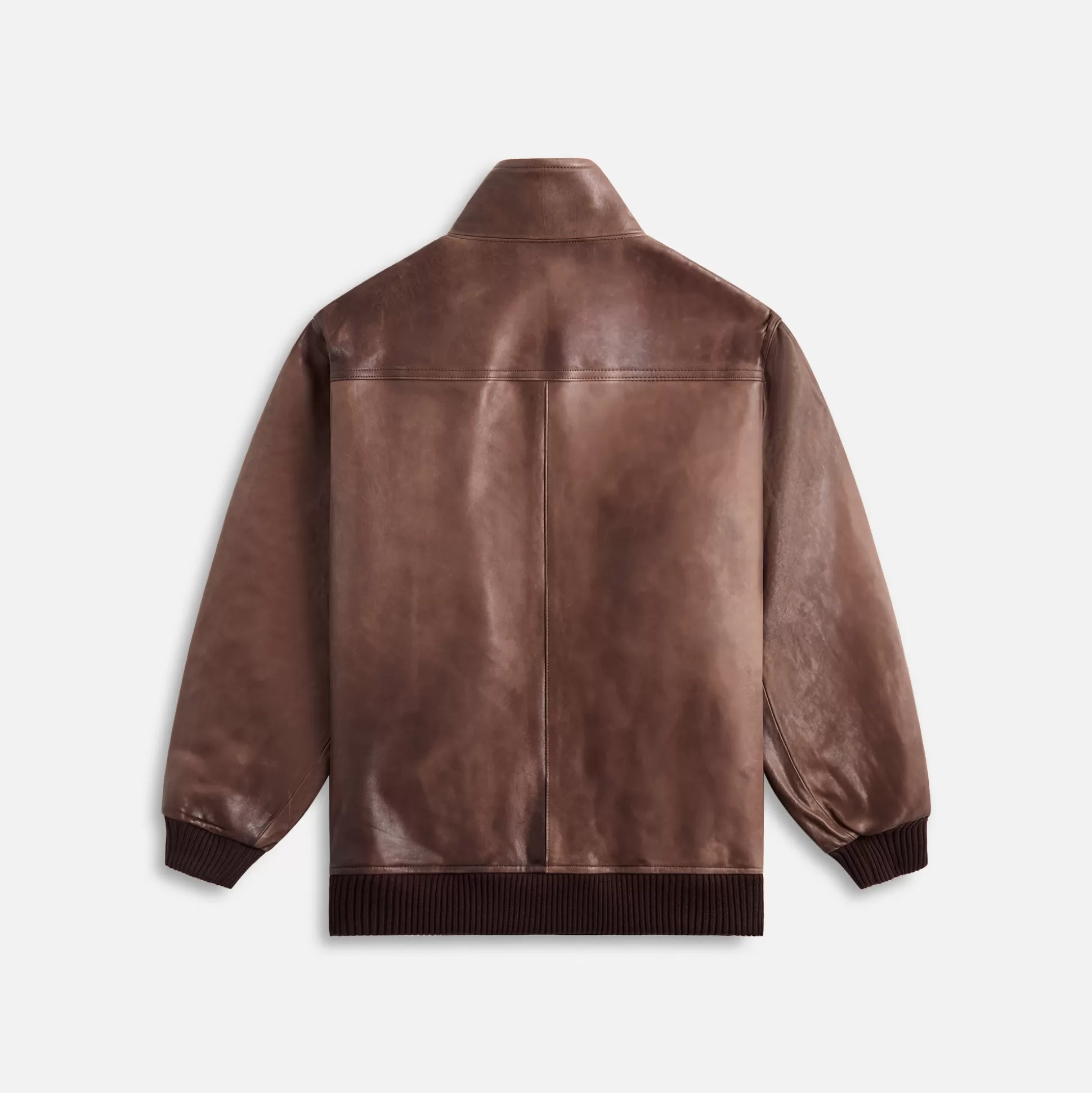 Store Auralee heavy lamb leather zip blouson Dark Brown