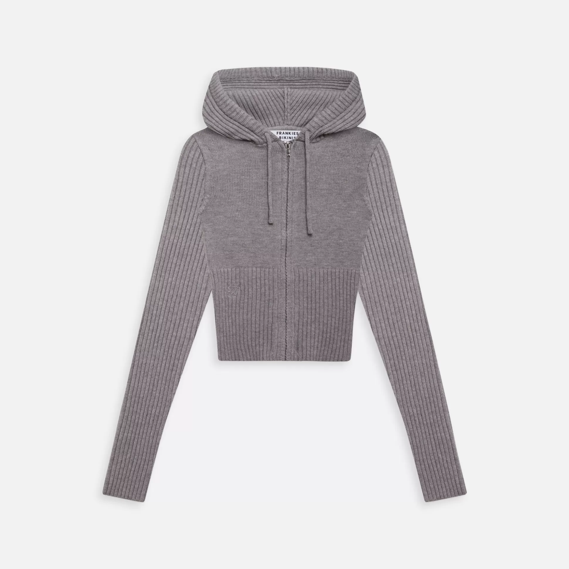 New Frankies Bikinis heritage cloud knit hoodie Rain Cloud