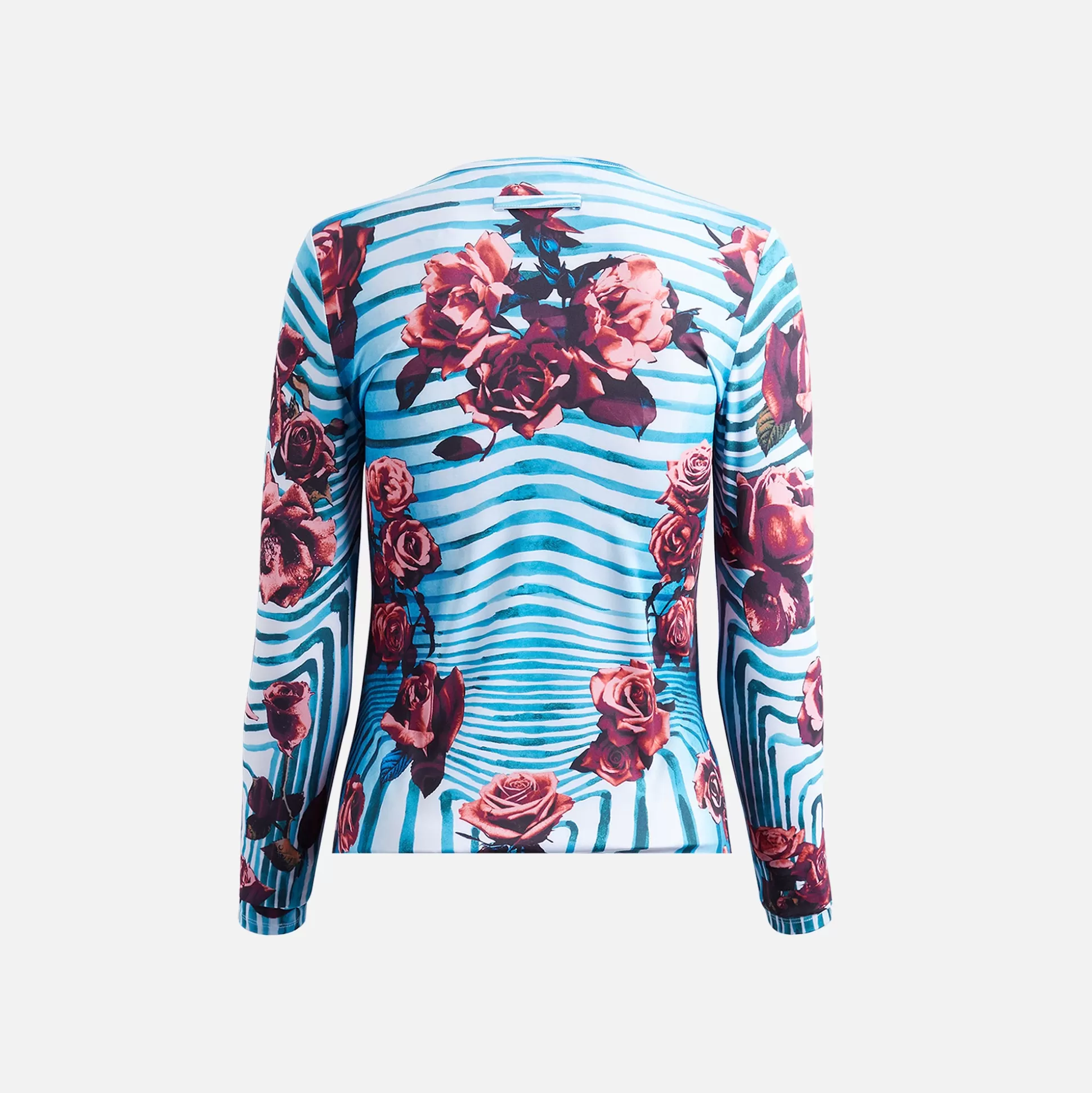 Sale Jean Paul Gaultier jersey long sleeve printed top Flower Body Morphing