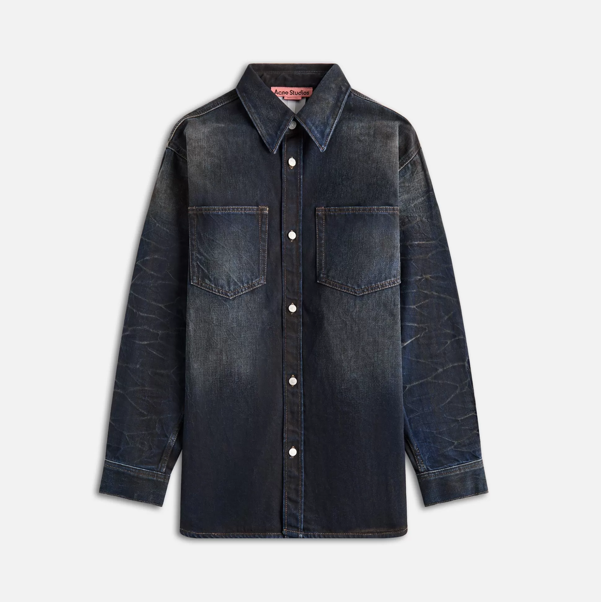 Flash Sale Acne Studios karto u darkside unisex denim shirt Dark Blue