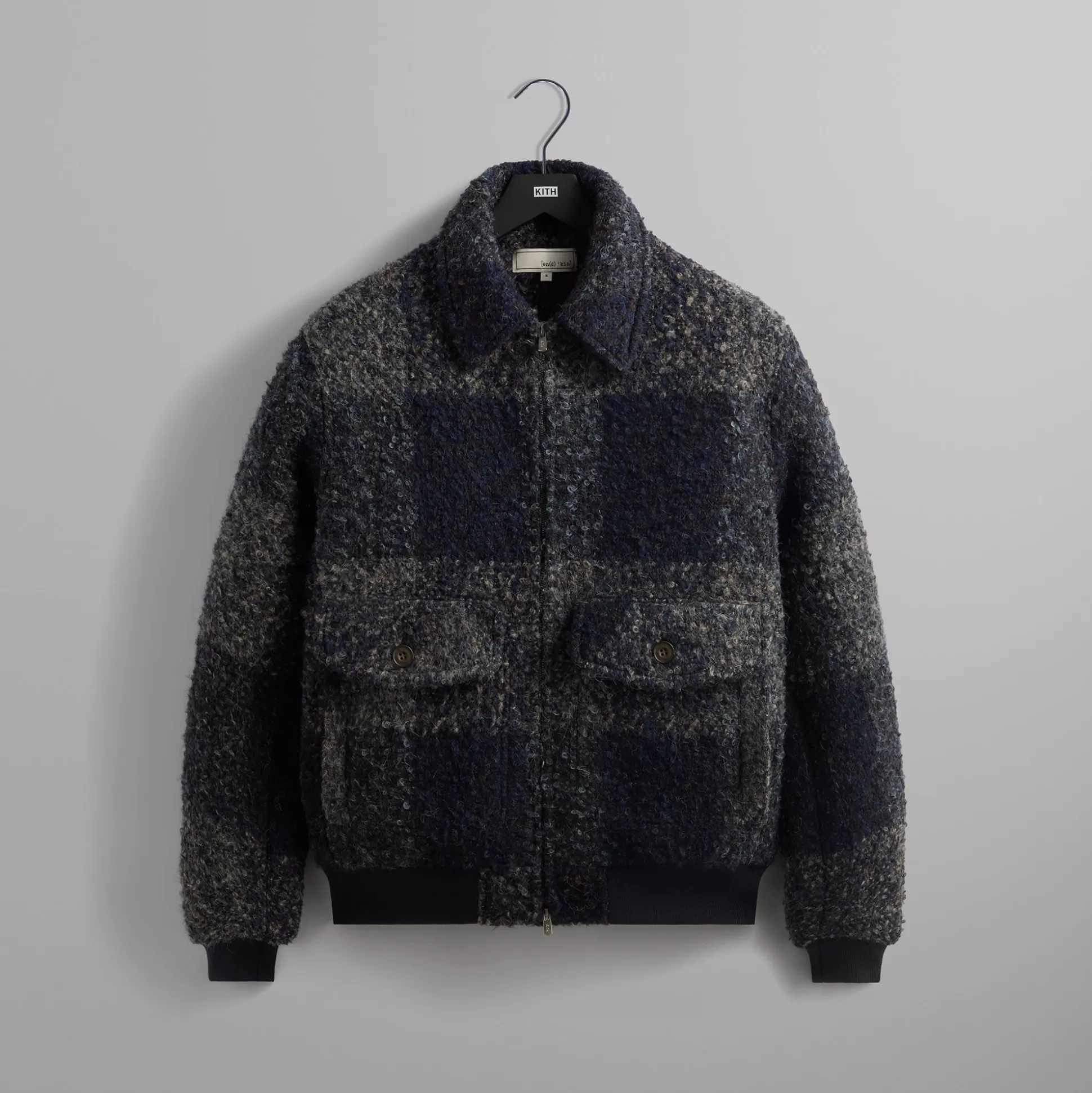 Cheap Kith &Kin Boucle Check Hawthorne Flight Jacket Vista