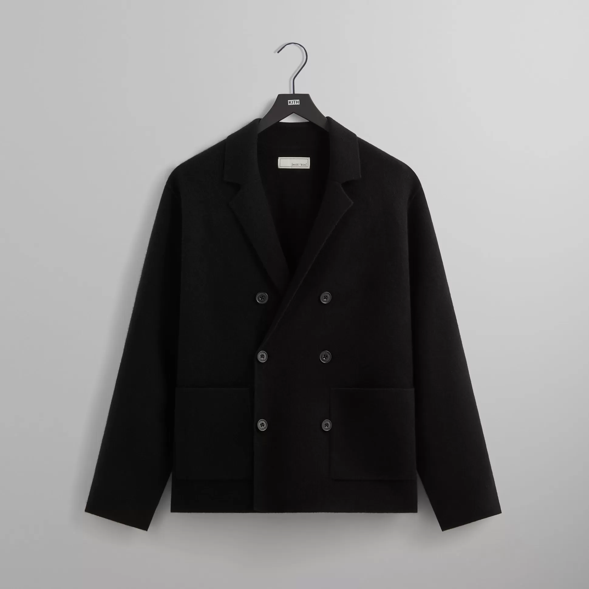 Hot Kith &Kin Cashmere Raya Double Breasted Blazer -Black