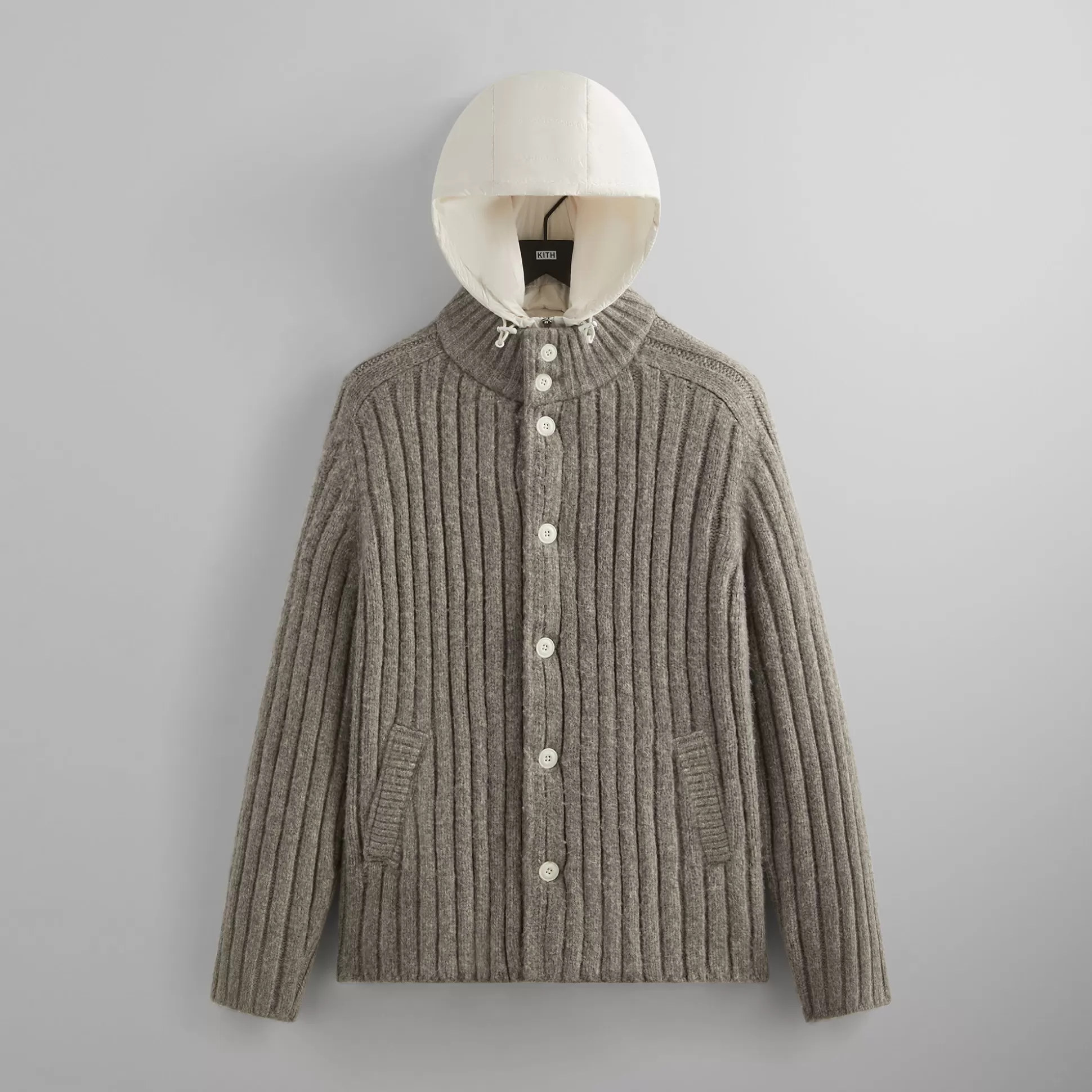 New Kith &Kin Knit Alvaro Jacket With Liner Medium Heather Grey