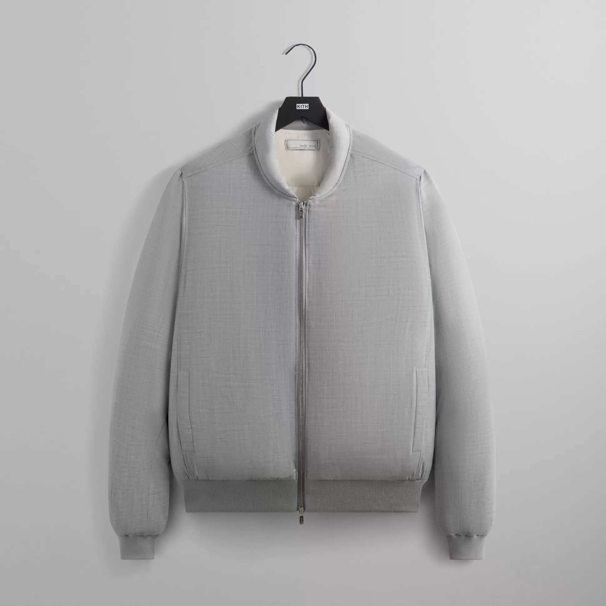 Clearance Kith &Kin Liam Puffed Bomber Jacket Light Heather Grey