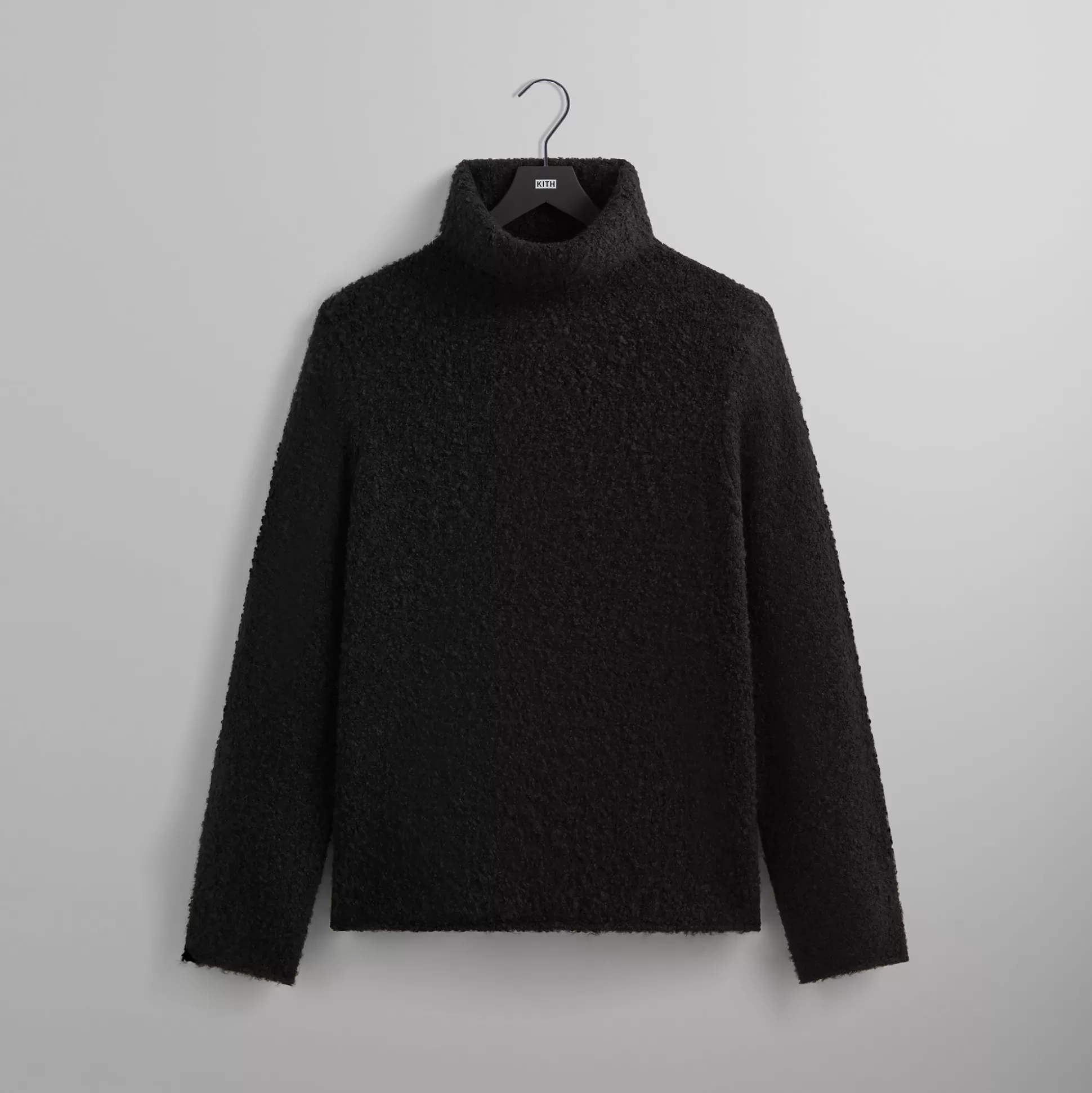 Shop Kith &Kin Speckled Boucle Walker Turtleneck Black