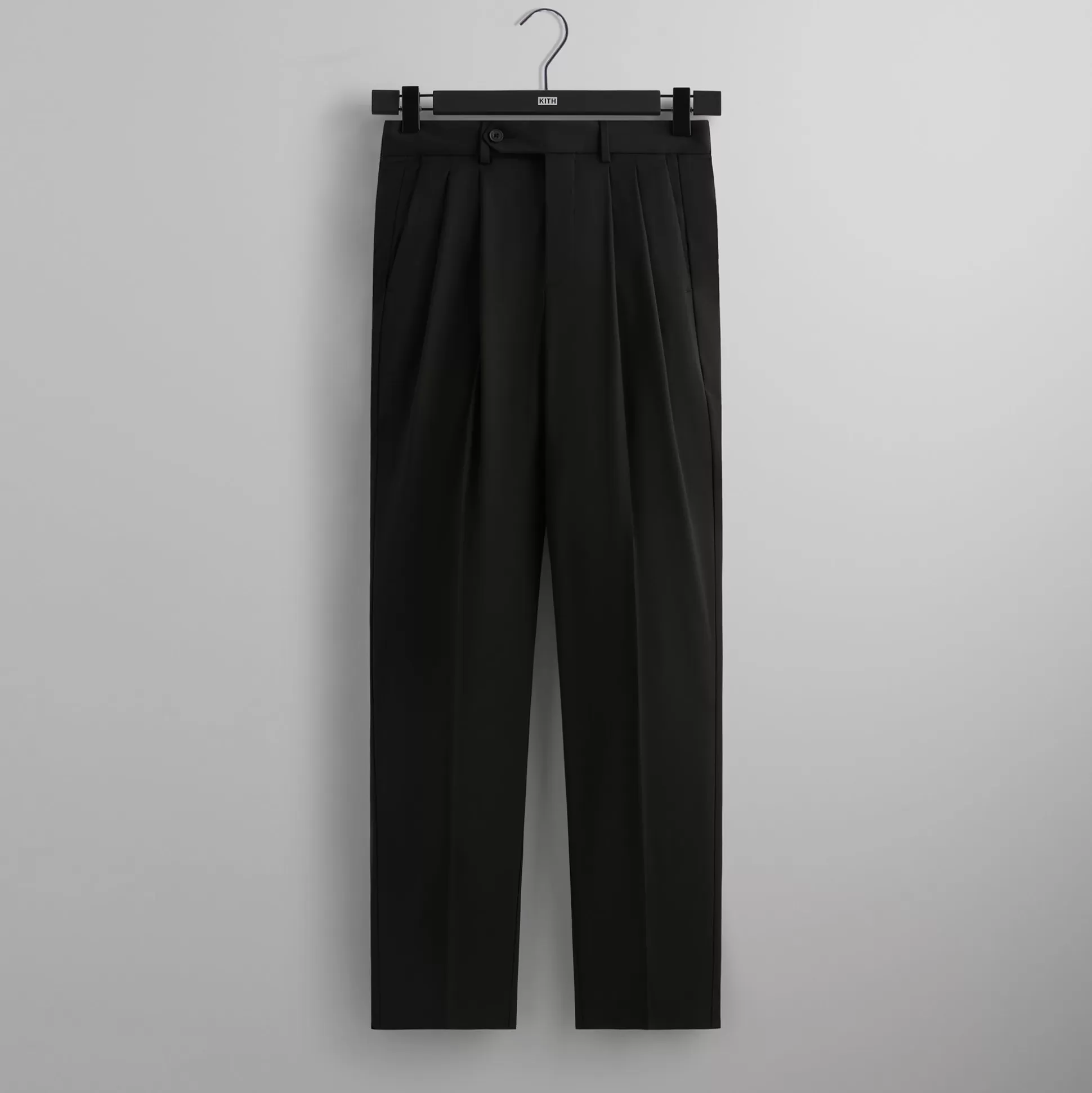 Online Kith &Kin Tropical Wool Kylan Pleated Trouser Black