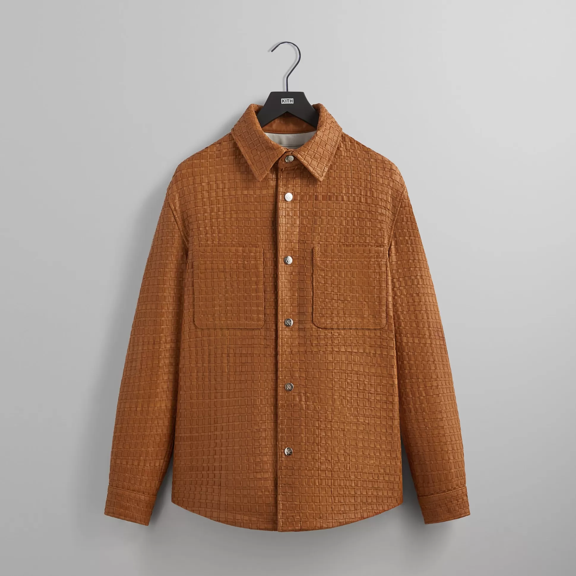 Shop Kith &Kin Woven Leather Apollo II Shirt Tool