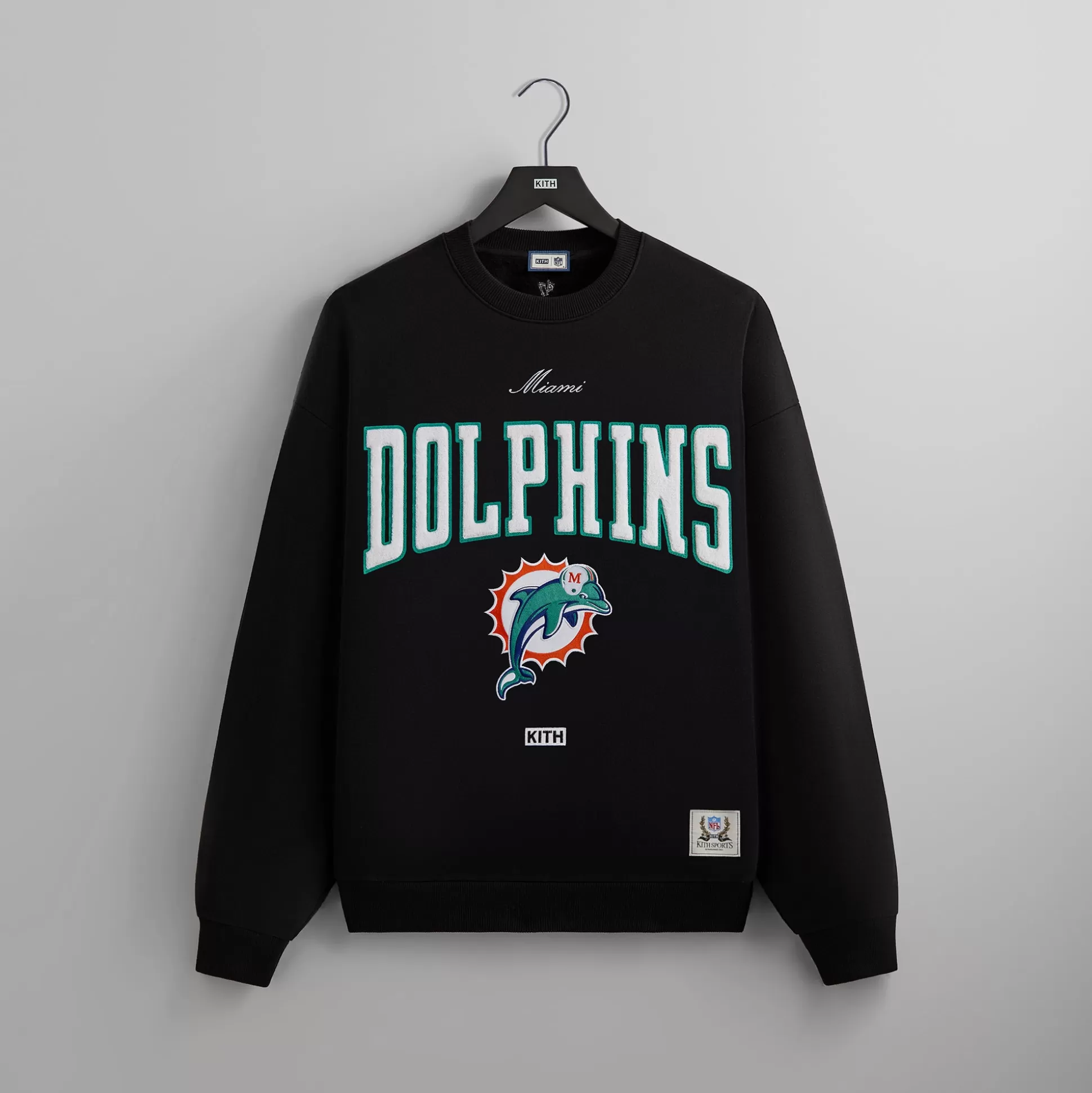 Outlet Kith & '47 for the NFL: Dolphins Nelson Crewneck Black