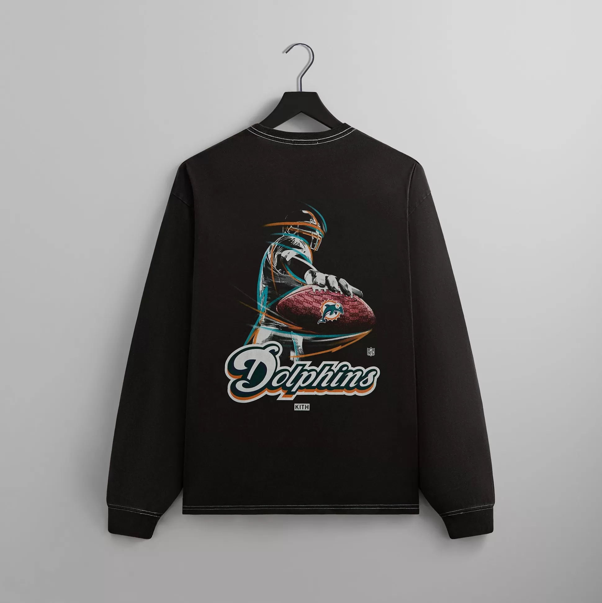 Cheap Kith & '47 for the NFL: Dolphins Vintage Long Sleeve Tee Black