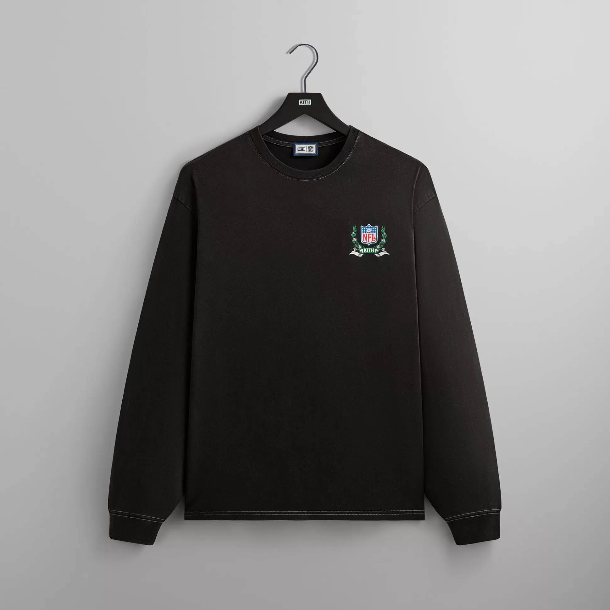 Cheap Kith & '47 for the NFL: Eagles Vintage Long Sleeve Tee Black