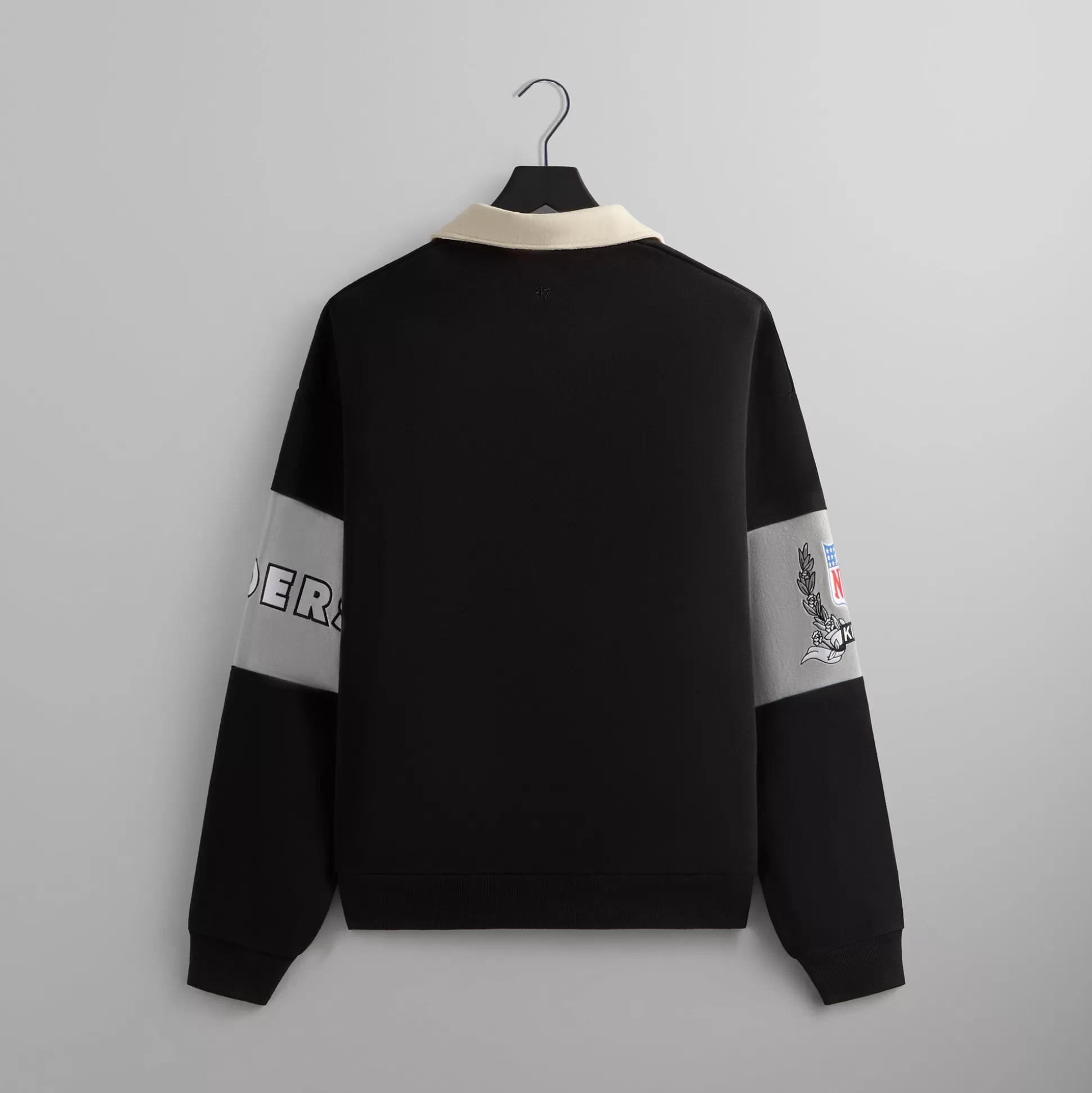 Best Sale Kith & '47 for the NFL: Raiders Nelson Collared Pullover Black