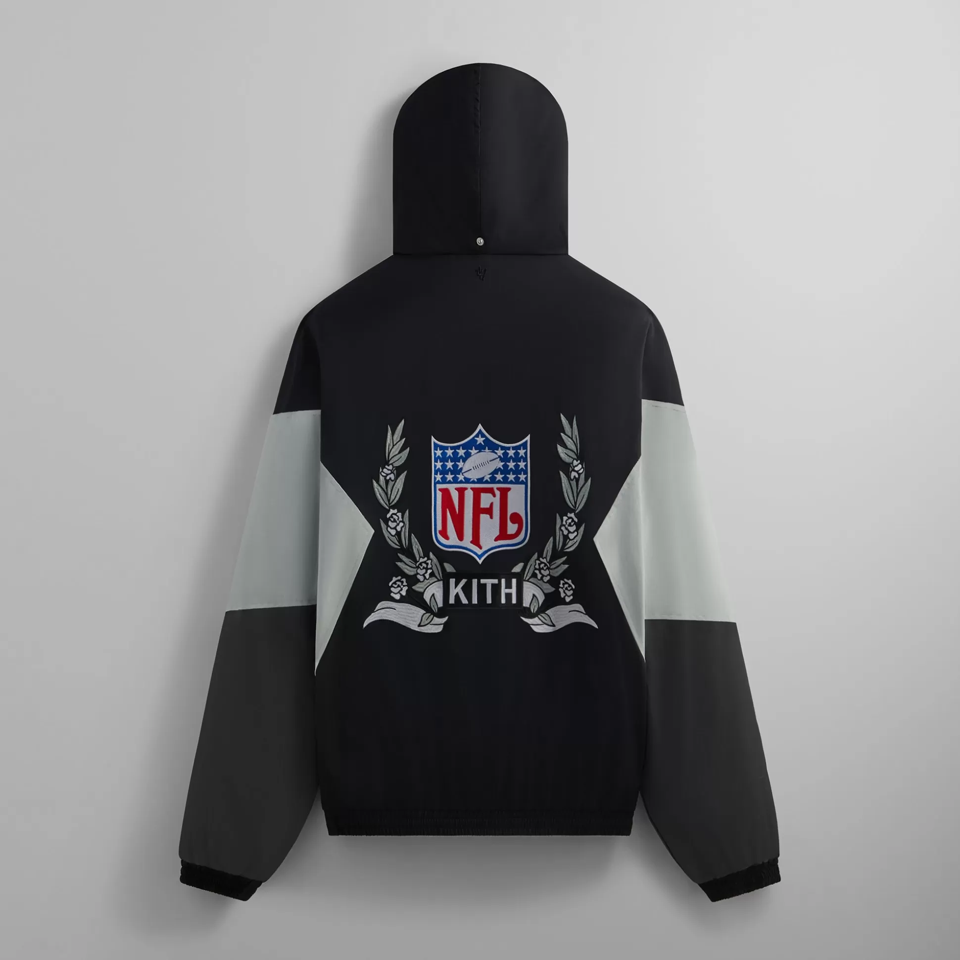 Discount Kith & '47 for the NFL: Raiders Quarter Zip Anorak With Hood Black
