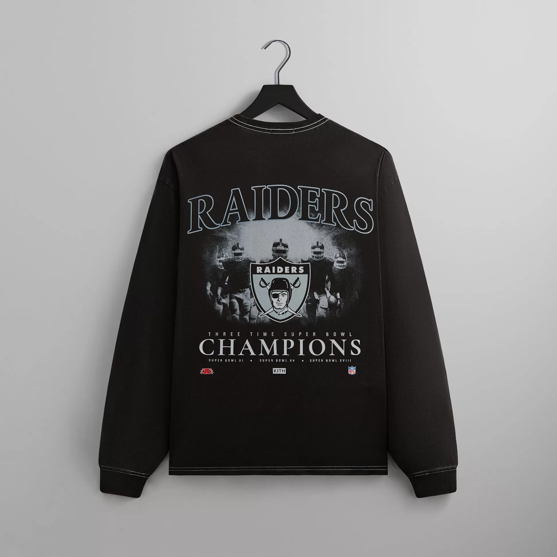 Shop Kith & '47 for the NFL: Raiders Vintage Long Sleeve Tee Black