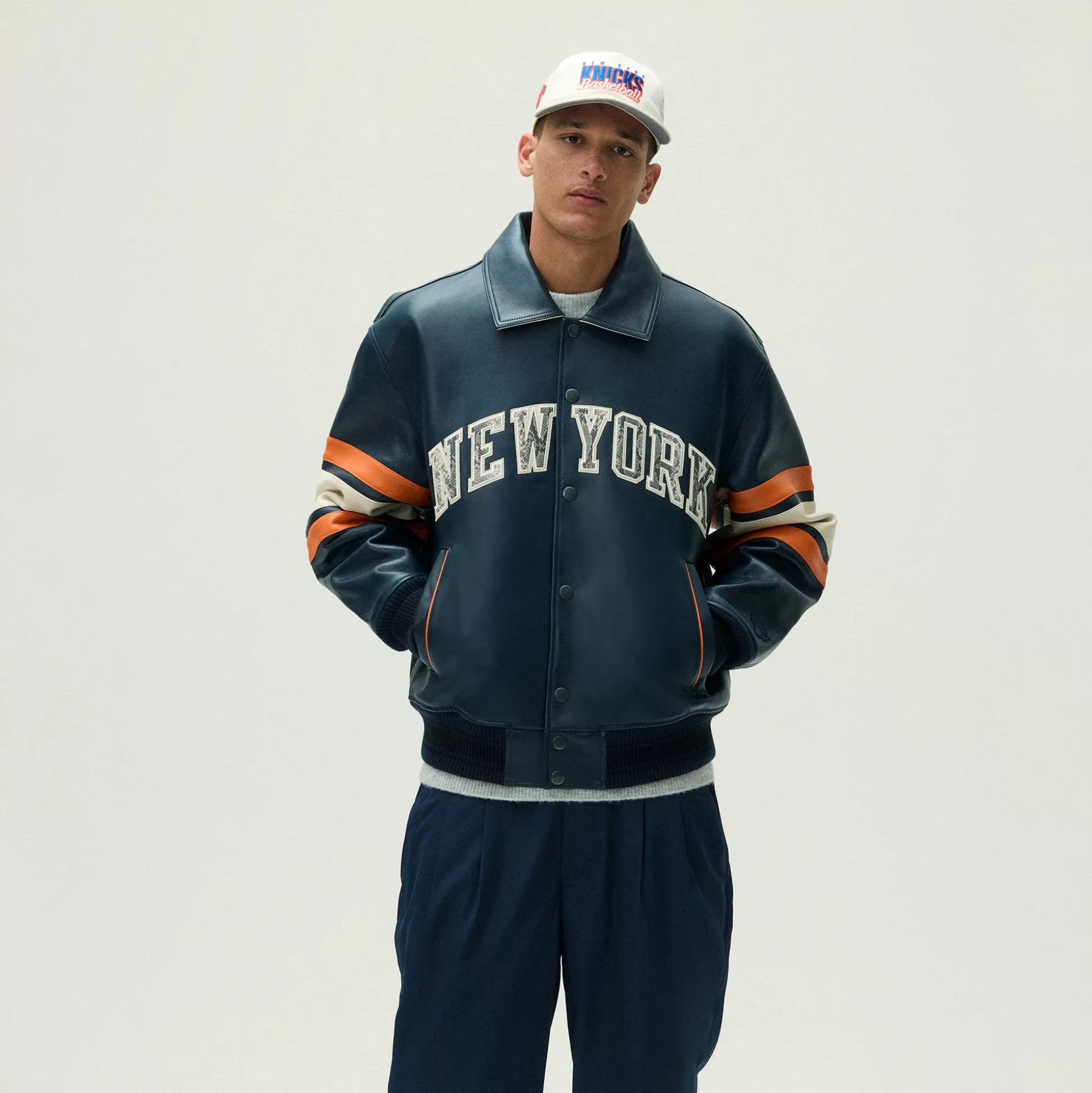 Sale Kith & AVIREX for the New York Knicks Legend Jacket Navy