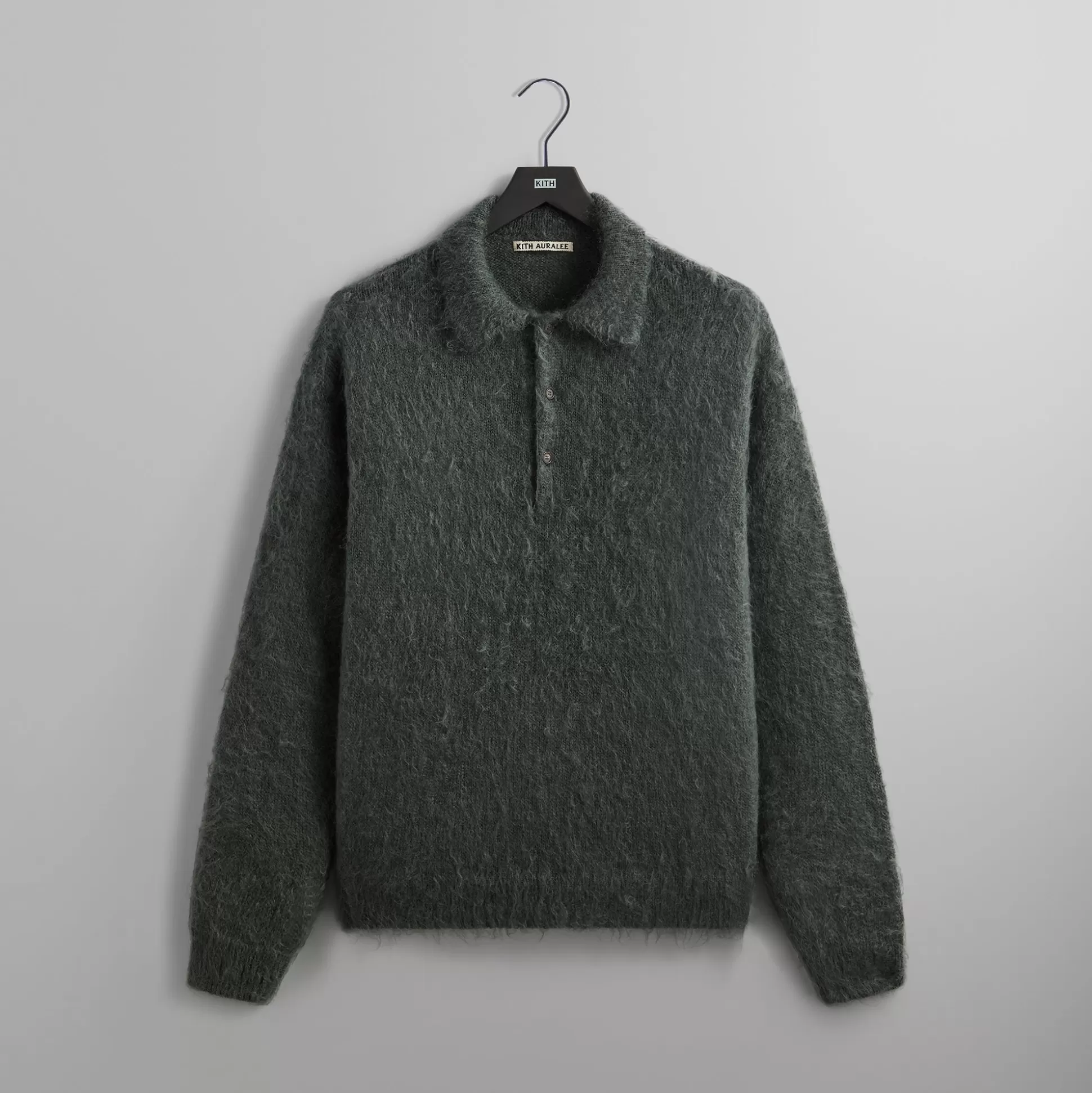 Clearance Kith 101 for Auralee Brushed Super Kid Mohair Knit Polo Urban Chic