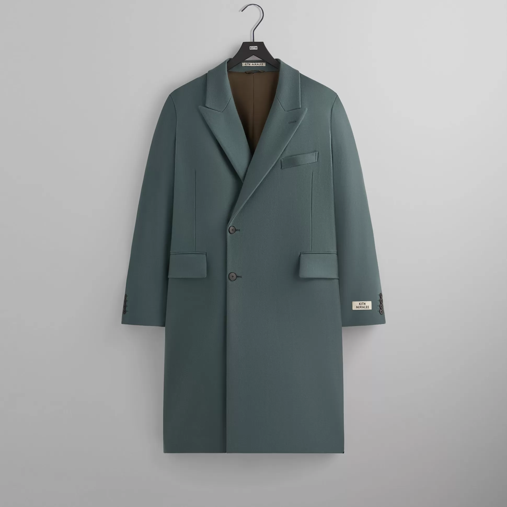 Shop Kith 101 for Auralee Melton Chesterfield Coat Balsam Green