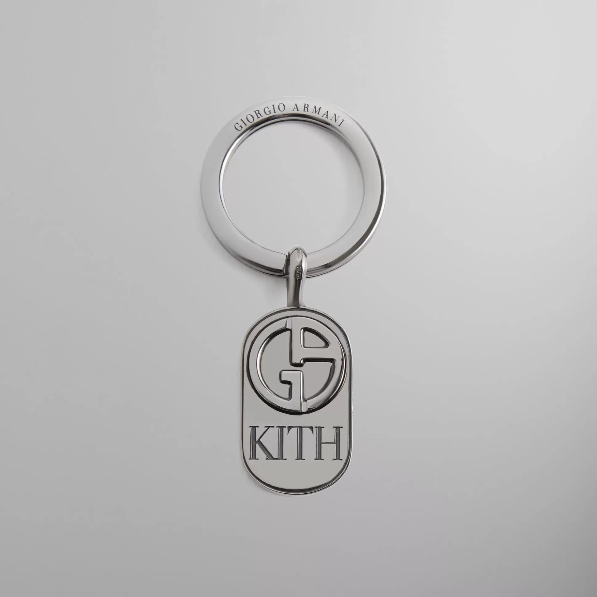 Online Kith & Giorgio Armani Key Ring Gunmetal