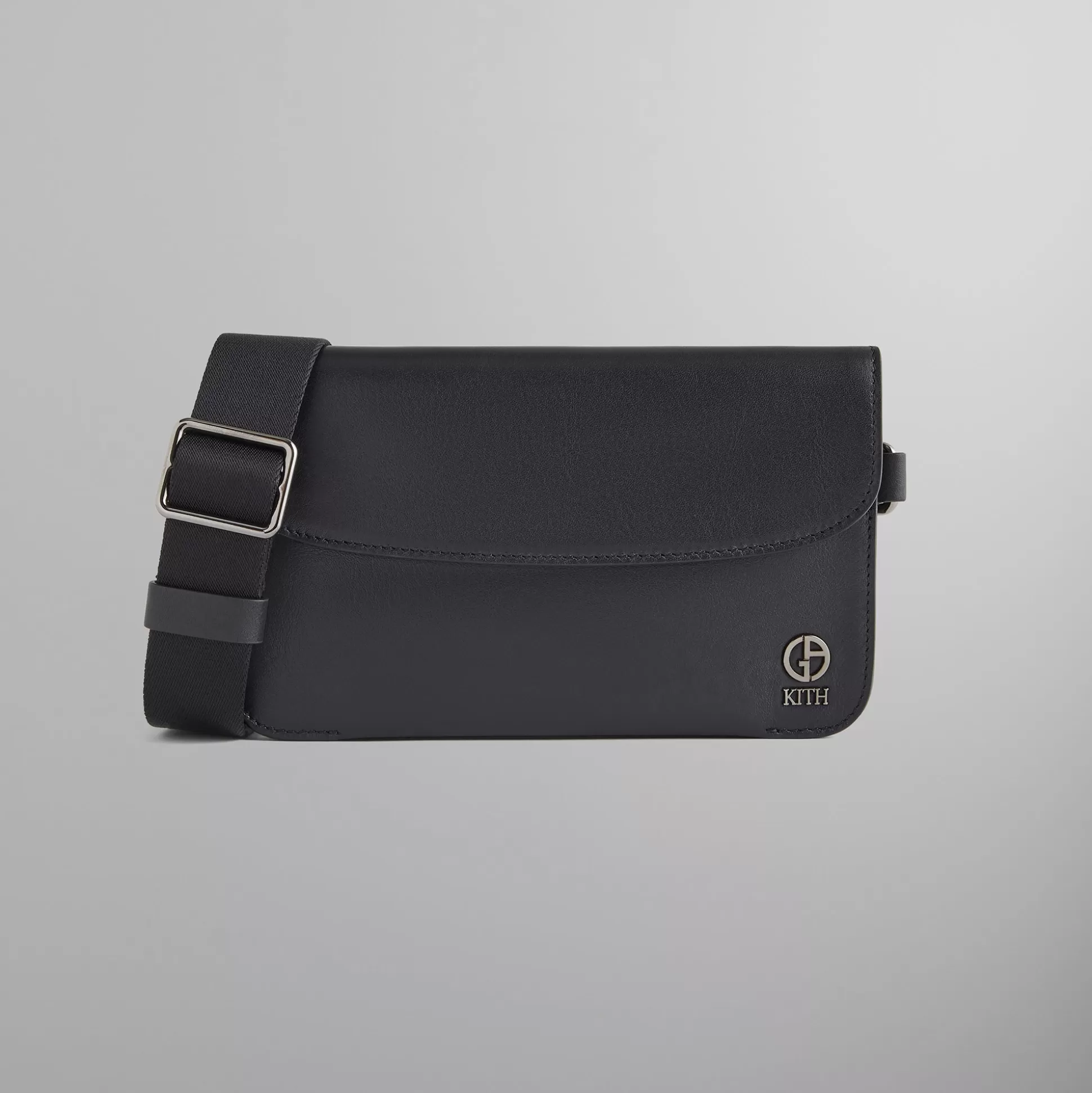 Store Kith & Giorgio Armani Leather Double Pouch Black