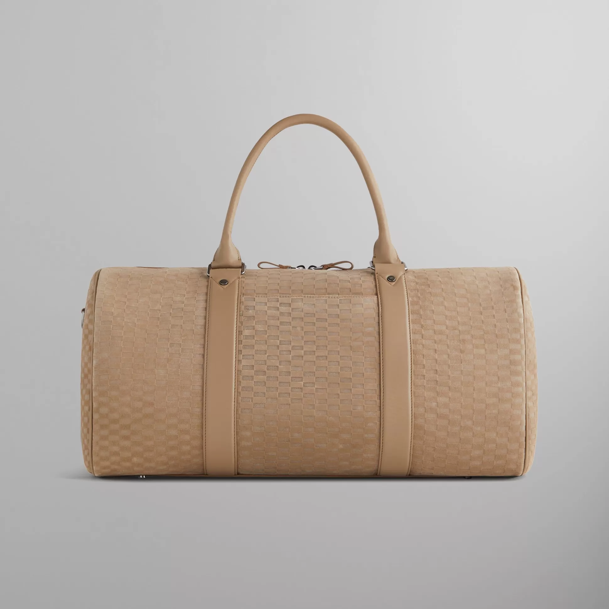 Sale Kith & Giorgio Armani Monogram Suede Duffle Bag Creme