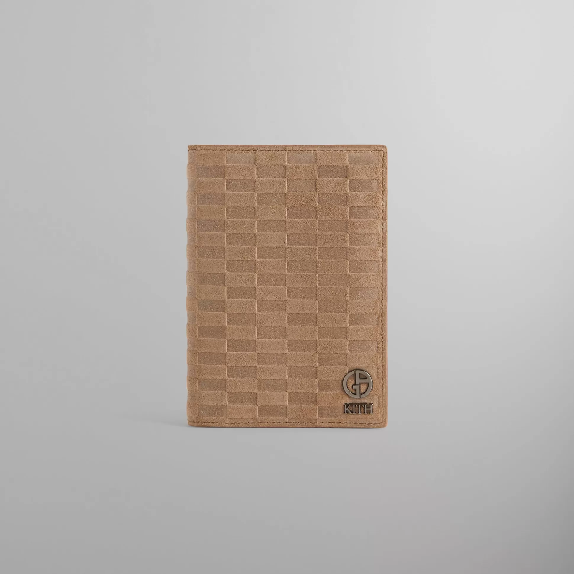 Cheap Kith & Giorgio Armani Monogram Suede Passport Holder Creme