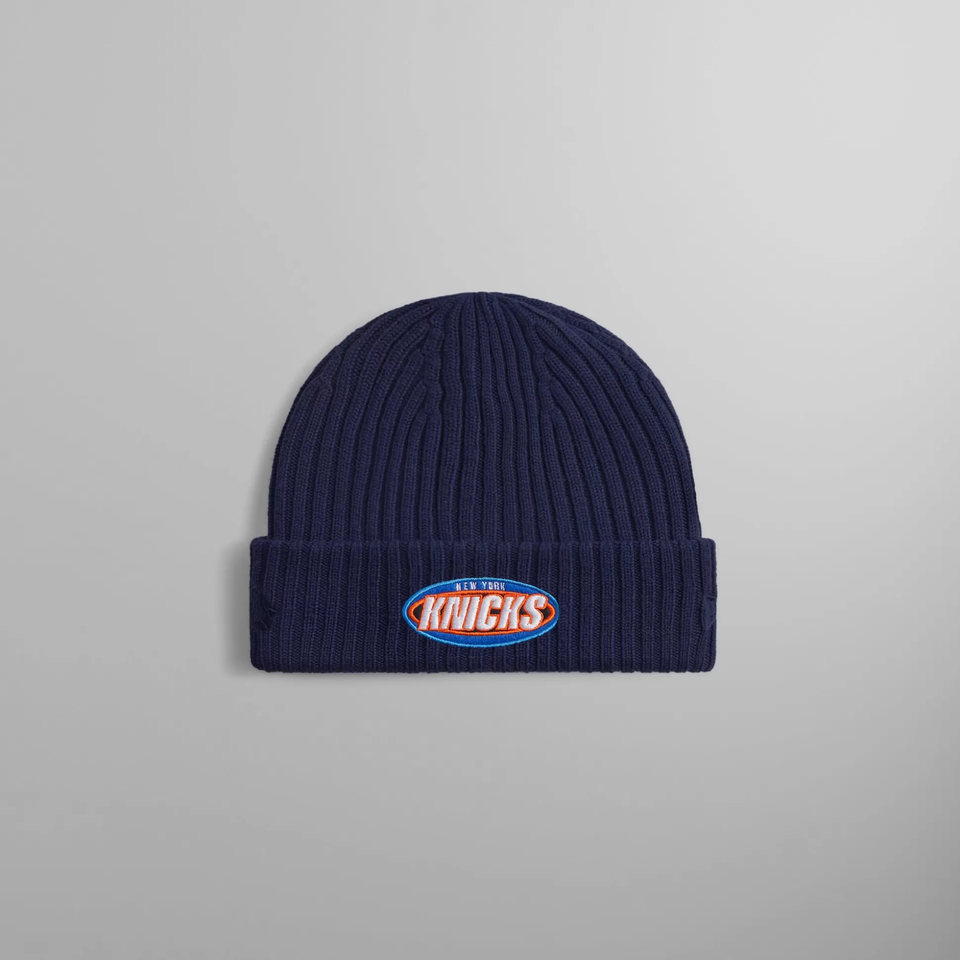 Fashion Kith & New Era for the New York Knicks Logo Beanie Nocturnal