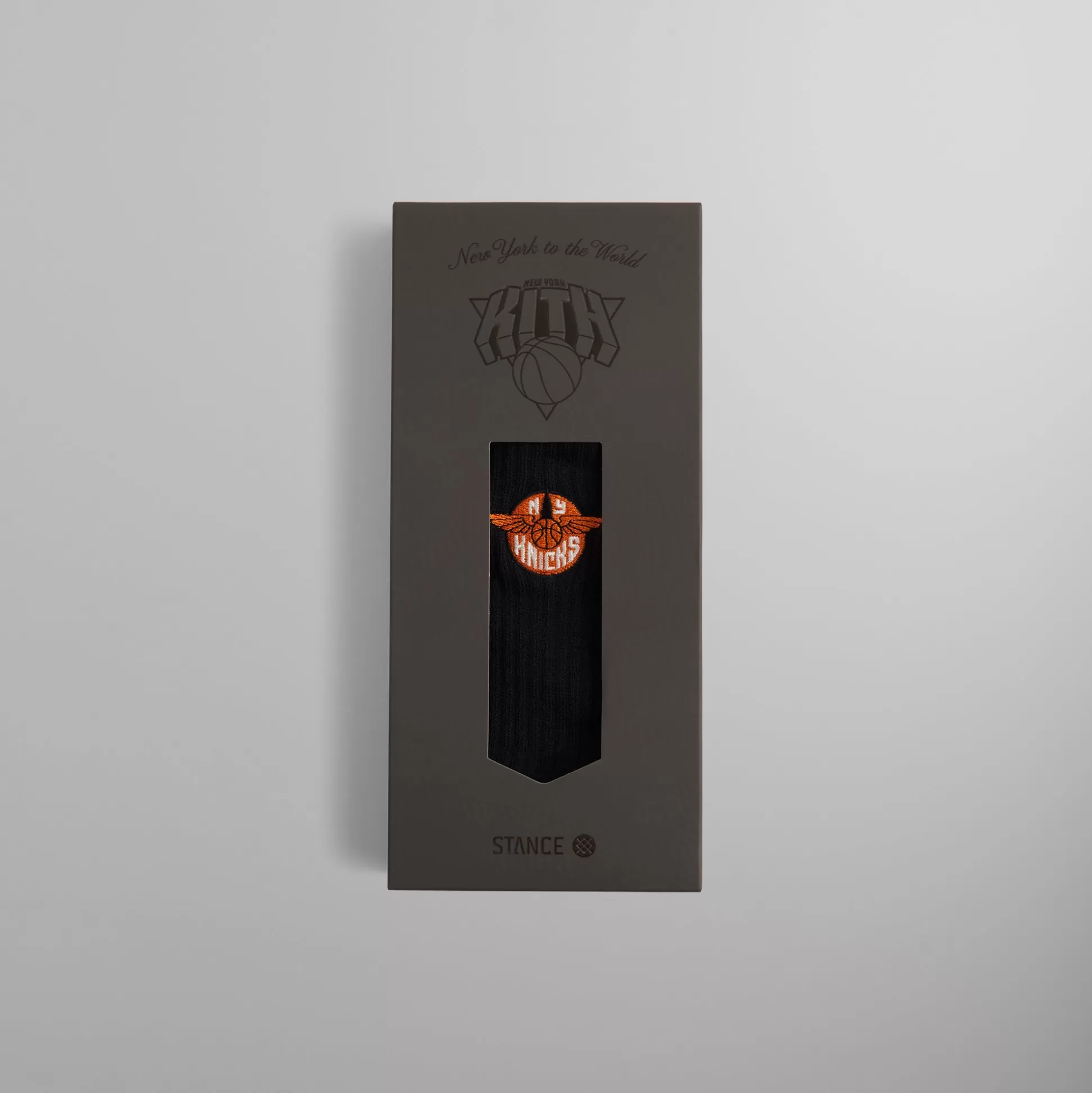 Shop Kith & Stance for the New York Knicks Wingman Crew Socks Black
