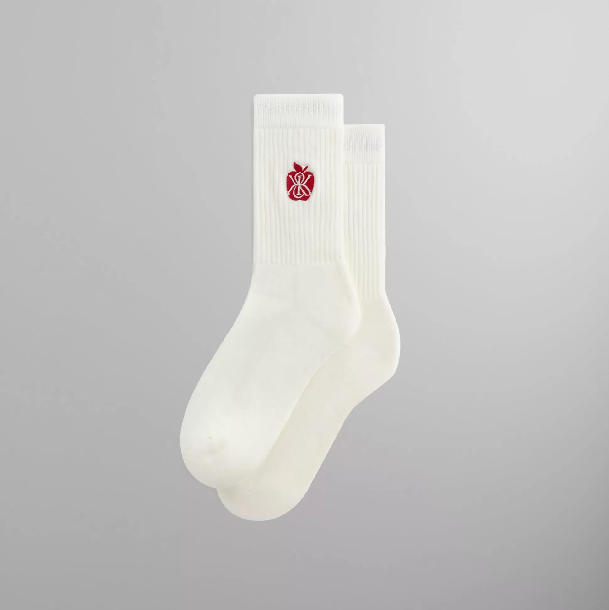 Online Kith Apple Crest Embroidered Socks Silk