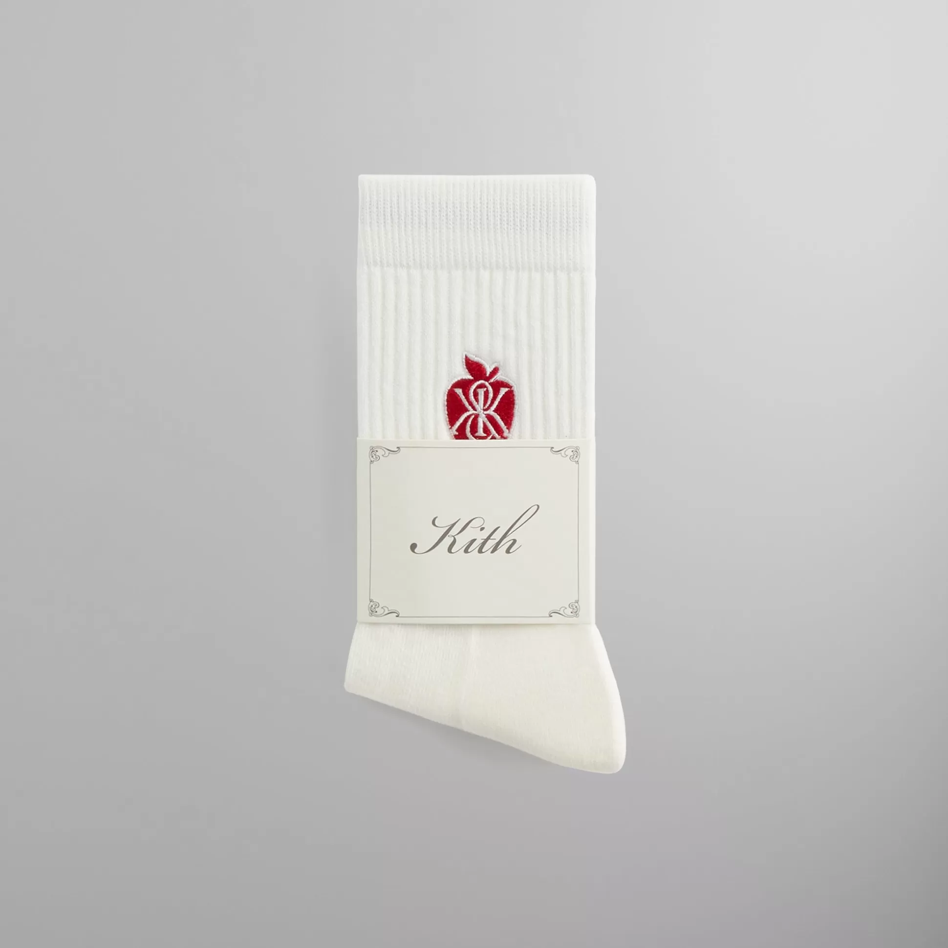 Online Kith Apple Crest Embroidered Socks Silk