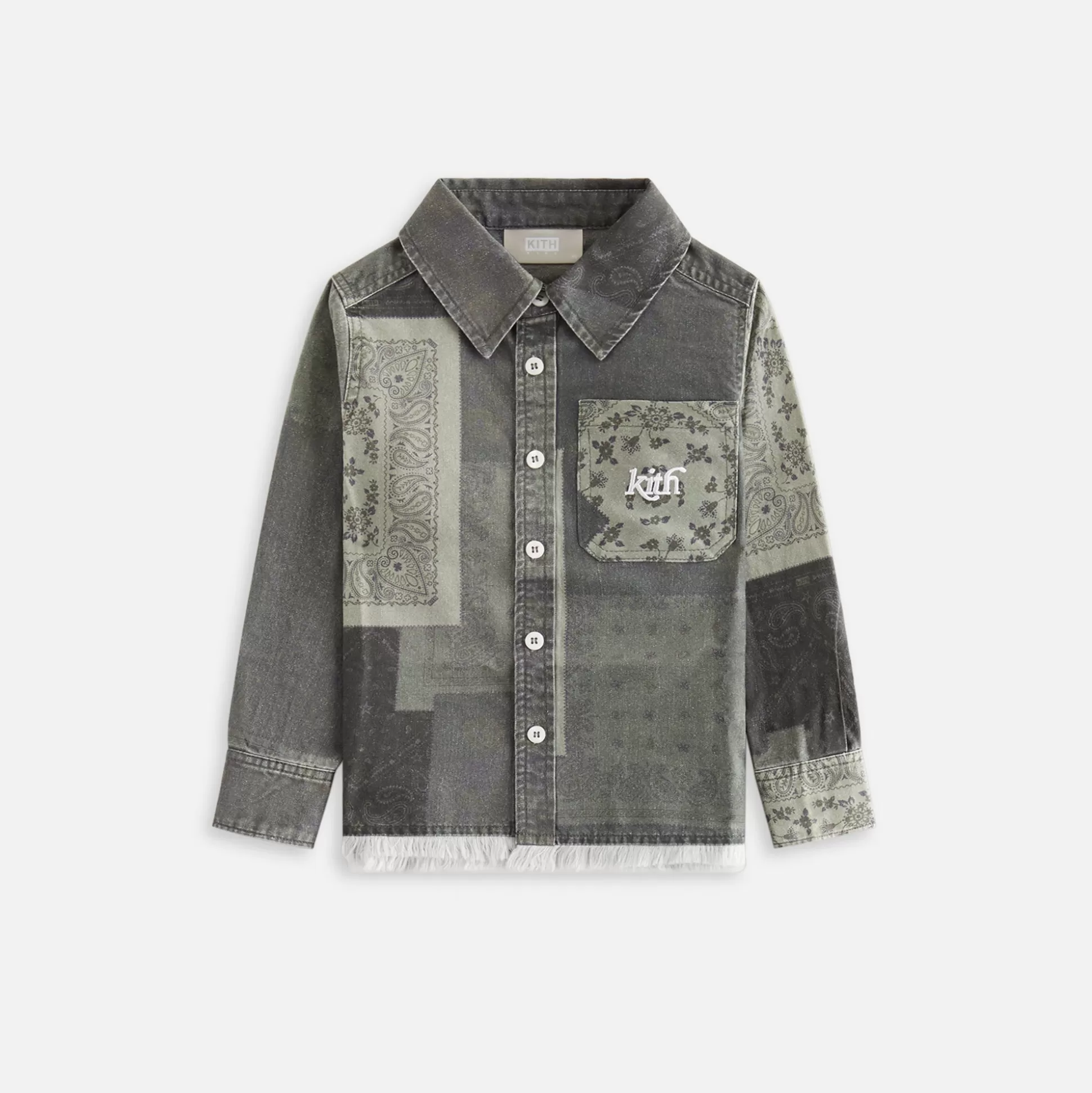 New Kith Baby Blocked Berkley Shirt Taiga