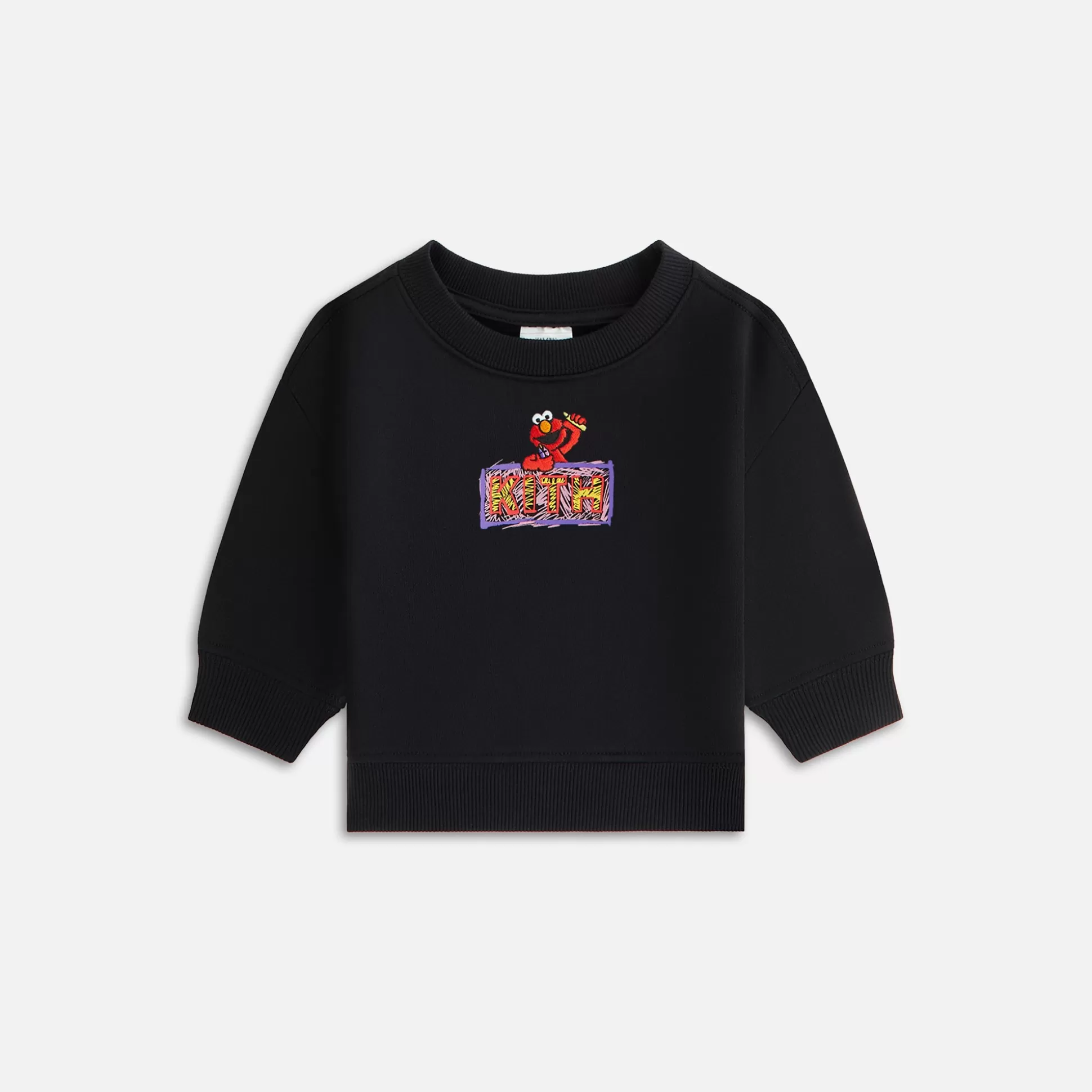 Sale Kith Baby for Sesame Street Elmo Nelson Crewneck Black