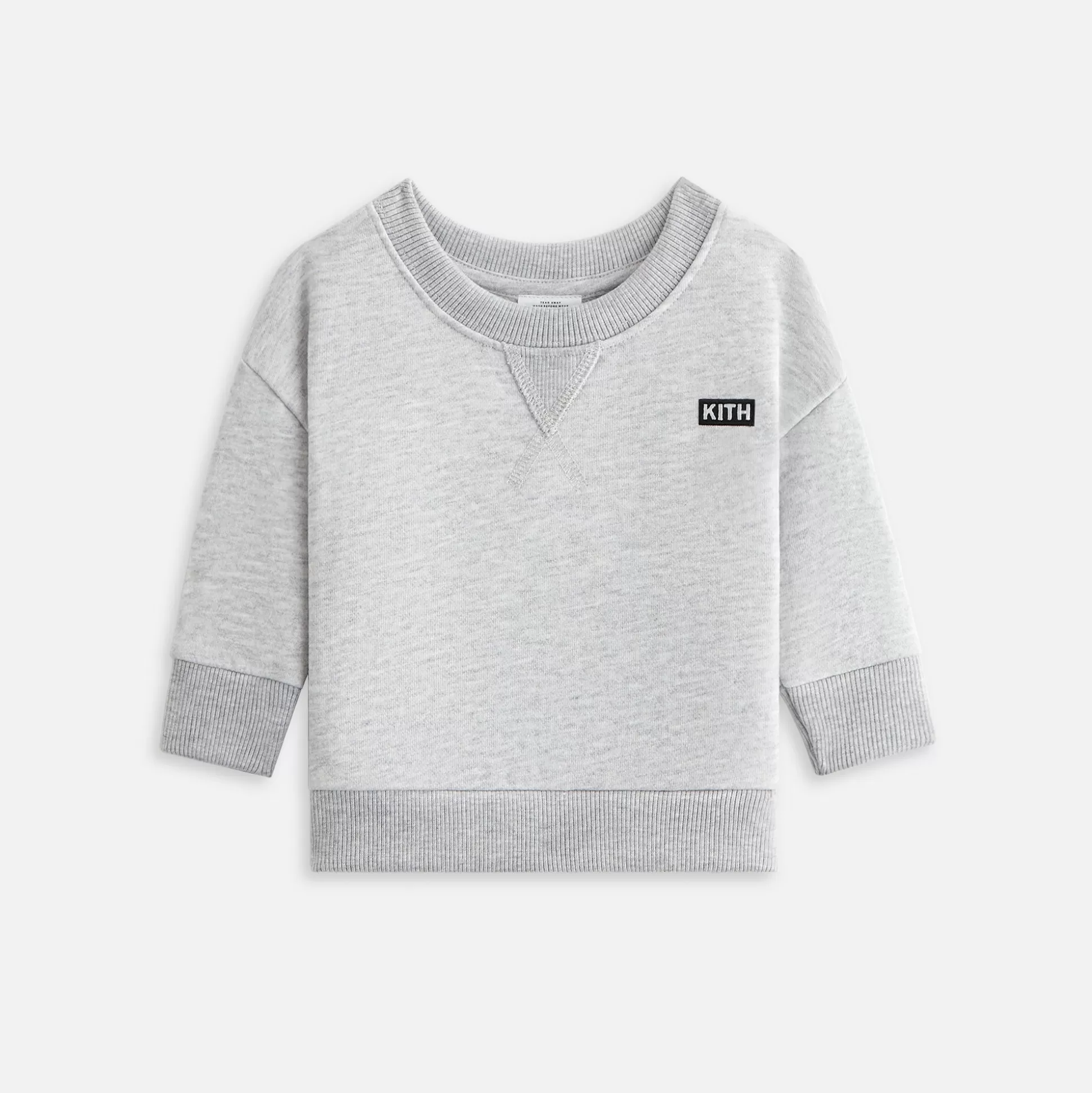 Best Kith Baby Long Sleeve Nelson Crew Light Heather Grey