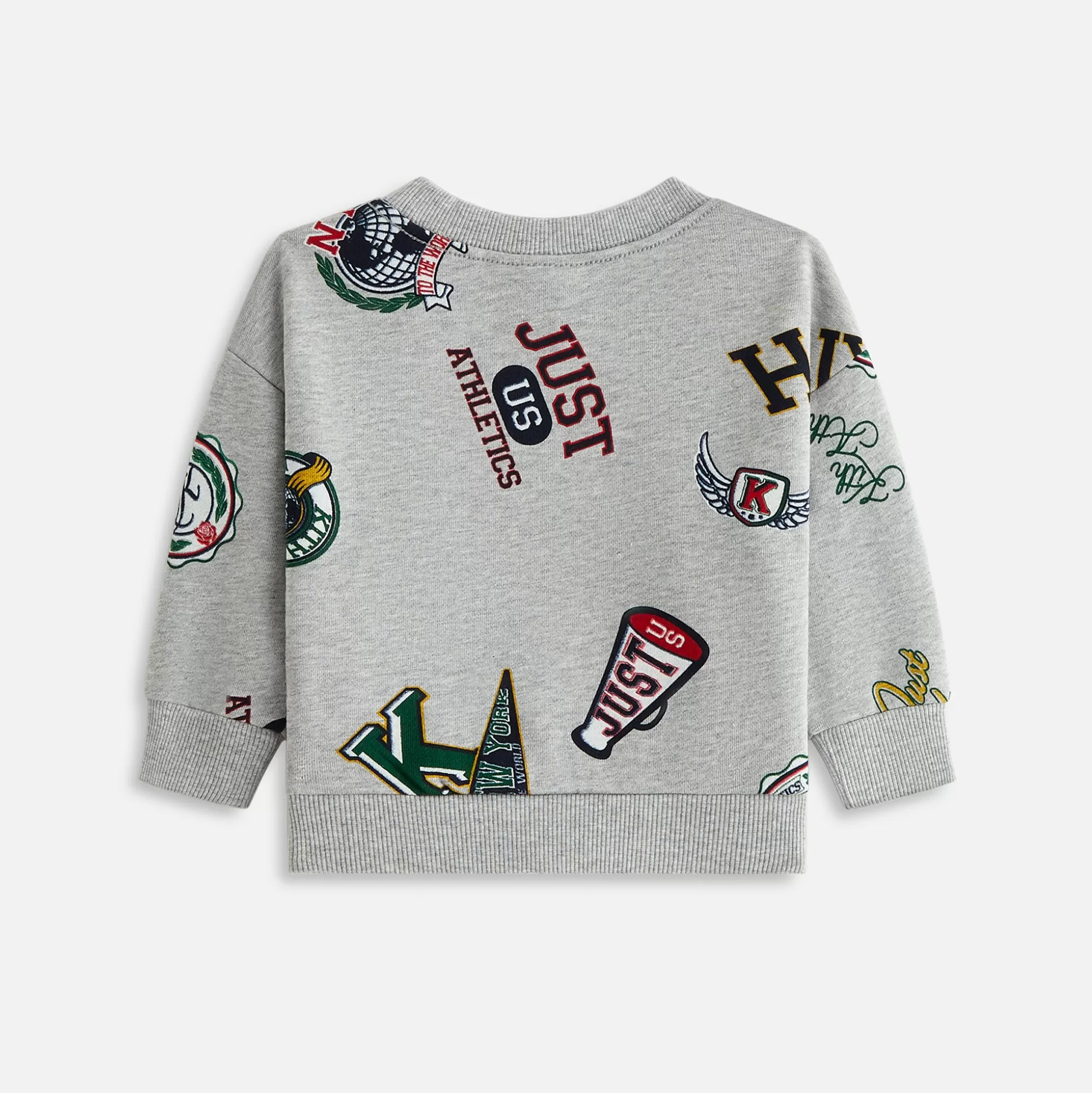 Discount Kith Baby Printed Nelson Crewneck Light Heather Grey