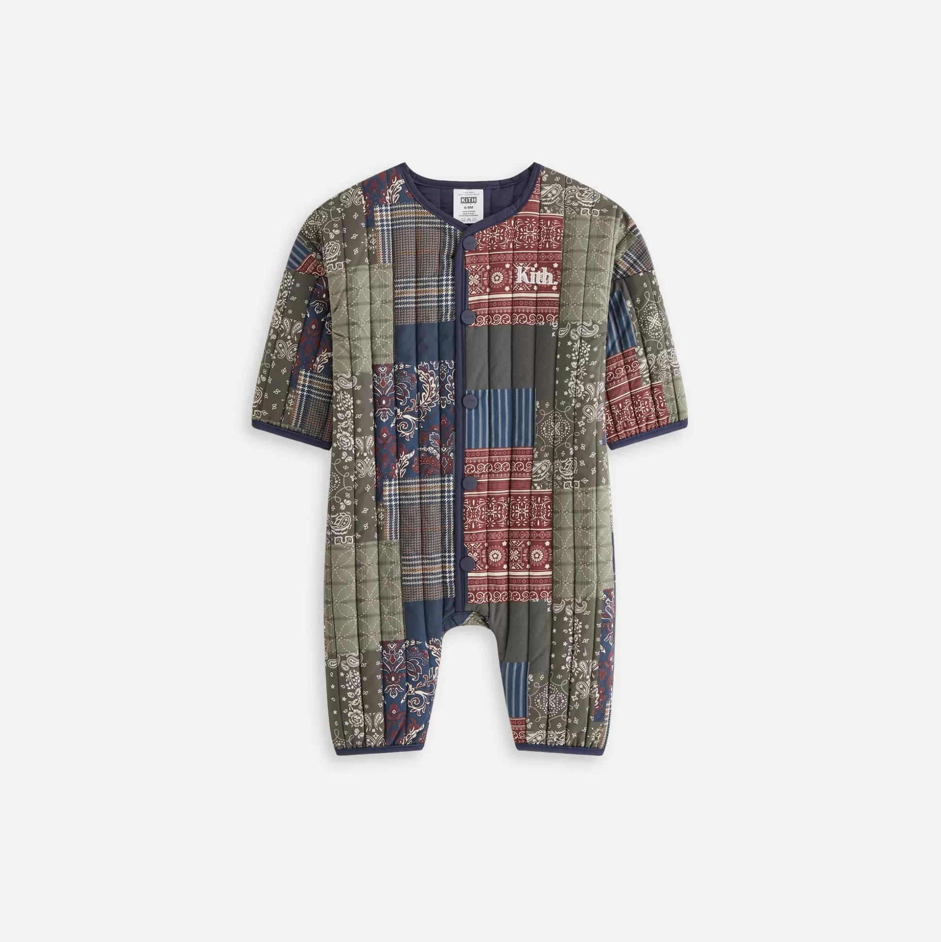 Best Sale Kith Baby Quilted Printed Coverall Cypress