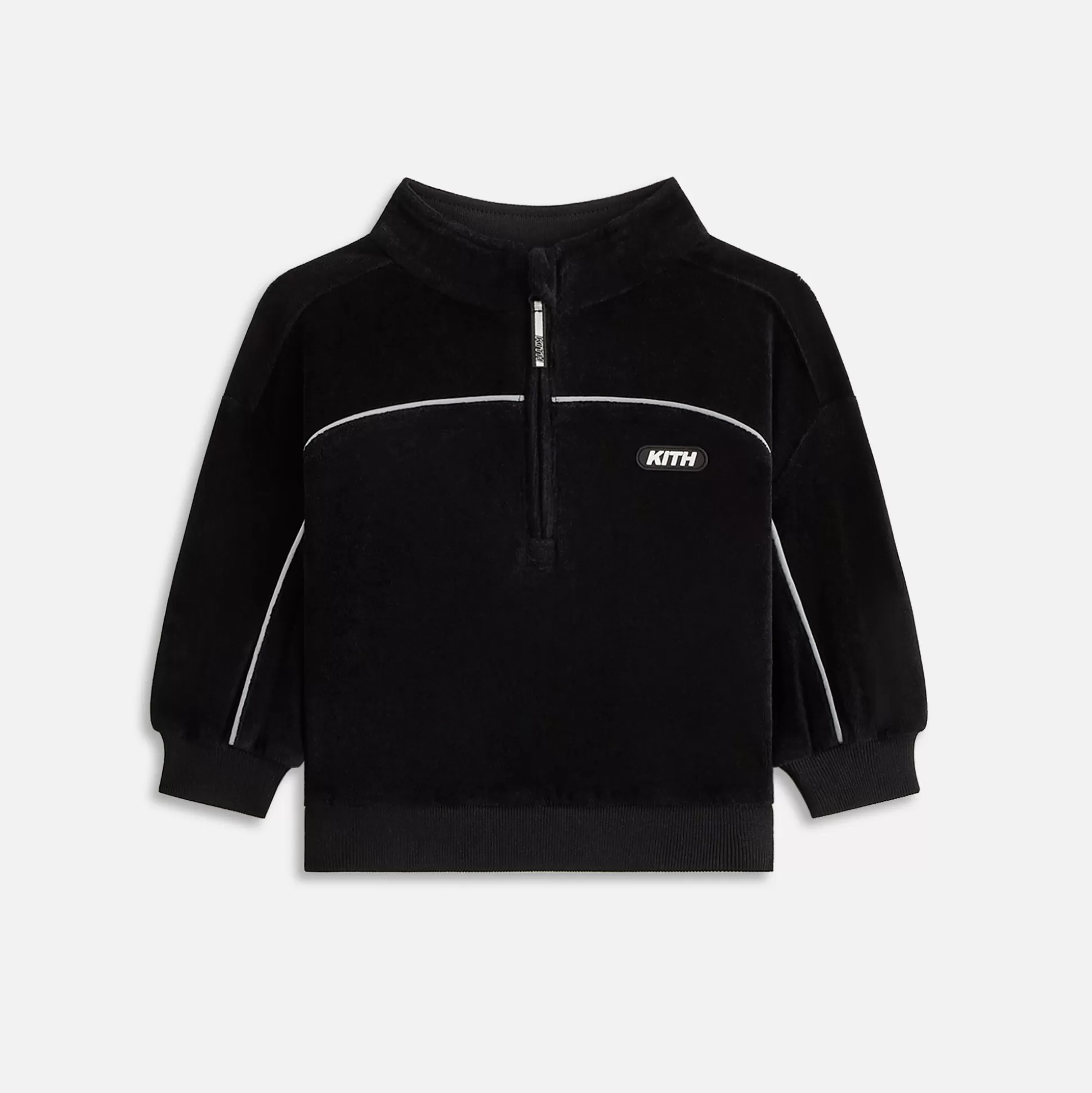 Best Kith Baby Velour Hunter Quarter Zip Black