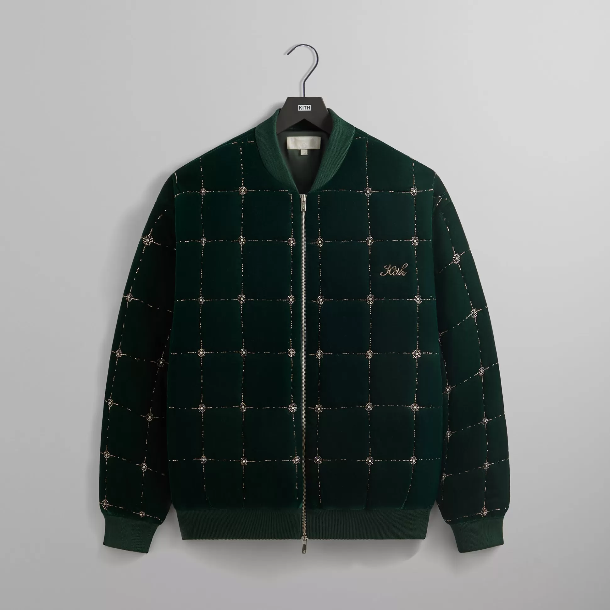 New Kith Beaded Velvet Clay Bomber Jacket Stadium