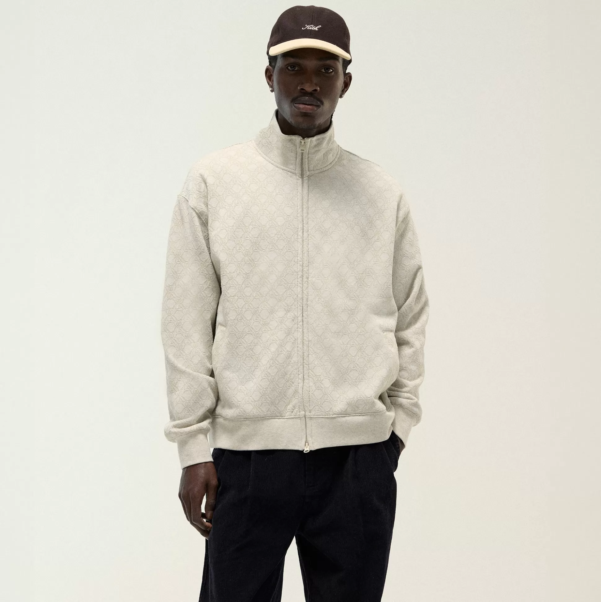 Cheap Kith Bonded Fleece Wyona Full Zip Sandy Heather