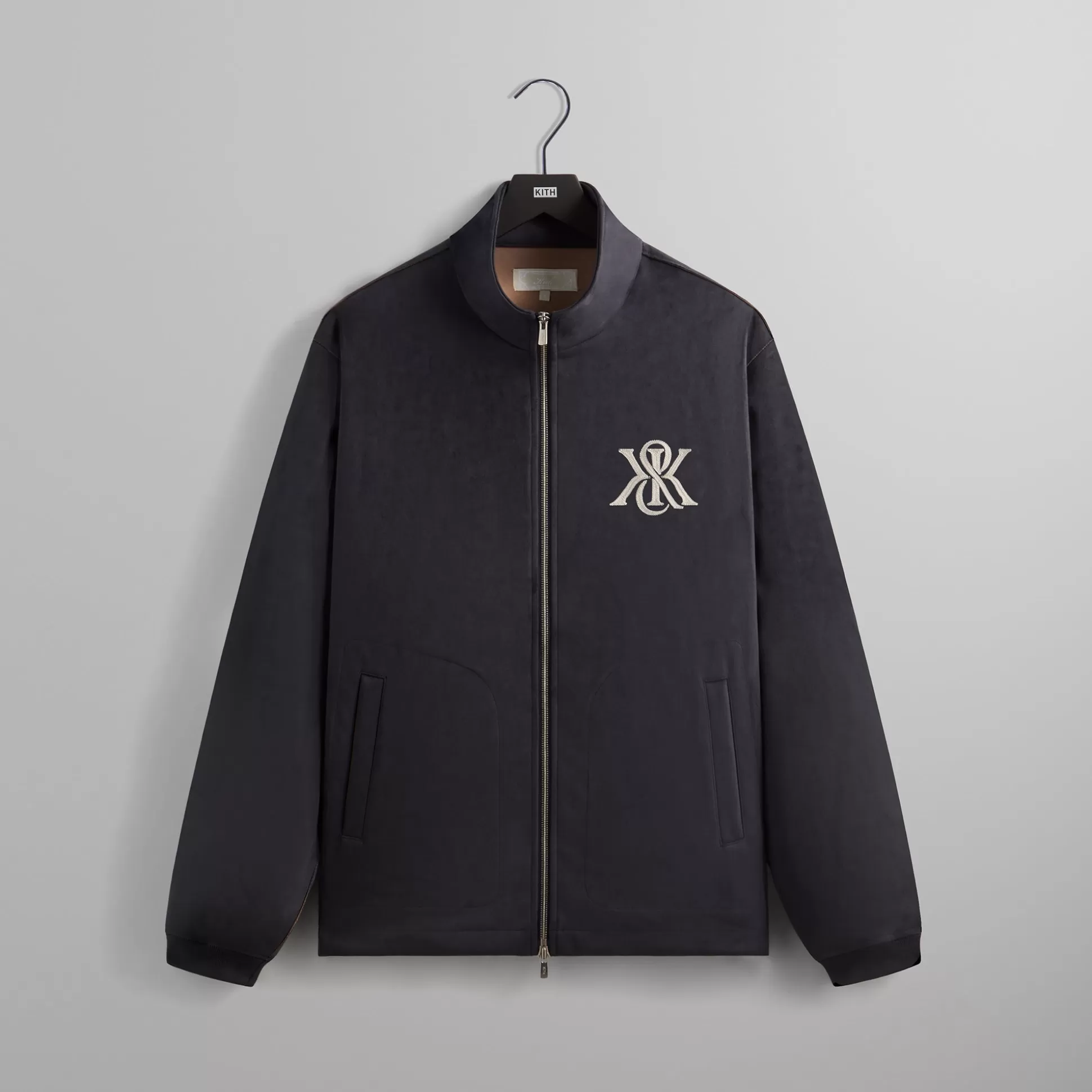 Sale Kith Bonded Microsuede Ali Track Jacket Nocturnal