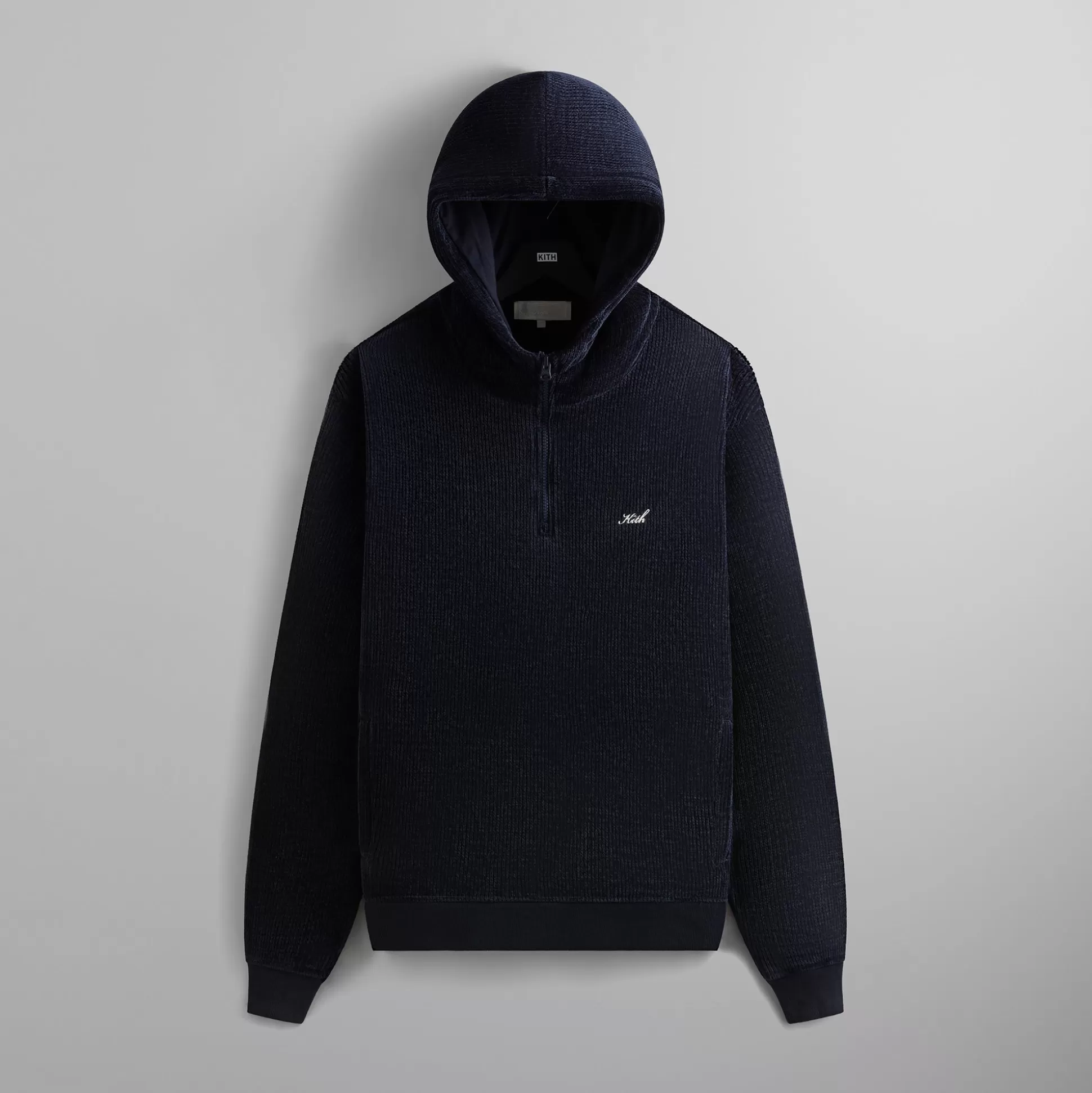 Flash Sale Kith Bonded Waffle Coleman Quarter Zip Hoodie Nocturnal