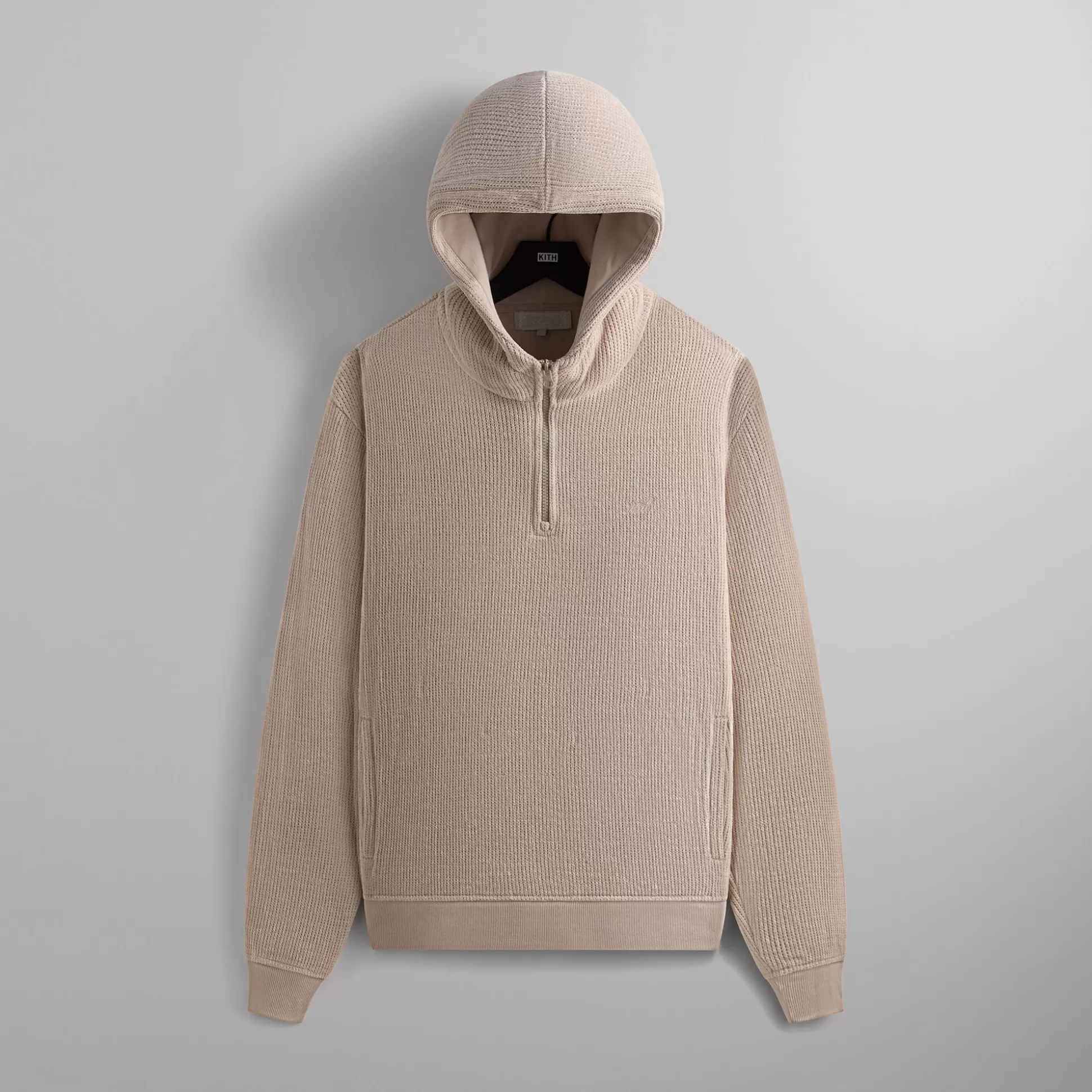 Shop Kith Bonded Waffle Coleman Quarter Zip Hoodie Session