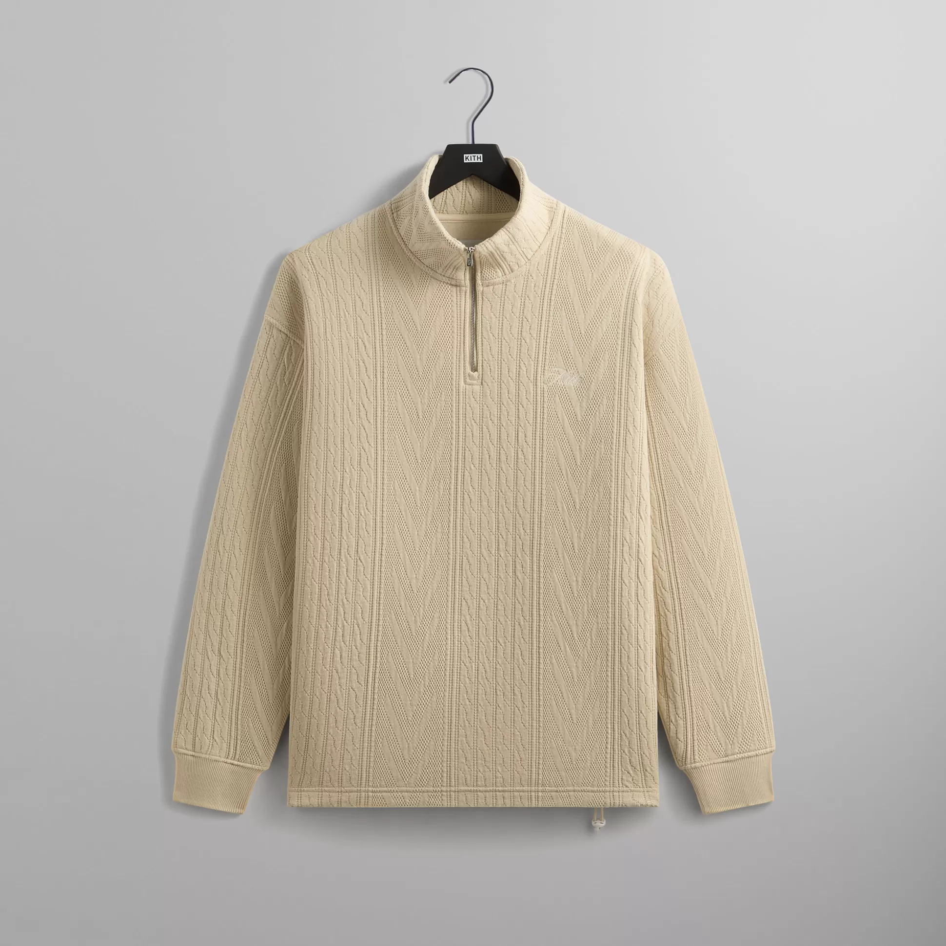 Discount Kith Cable Fleece Quarter Zip Arete
