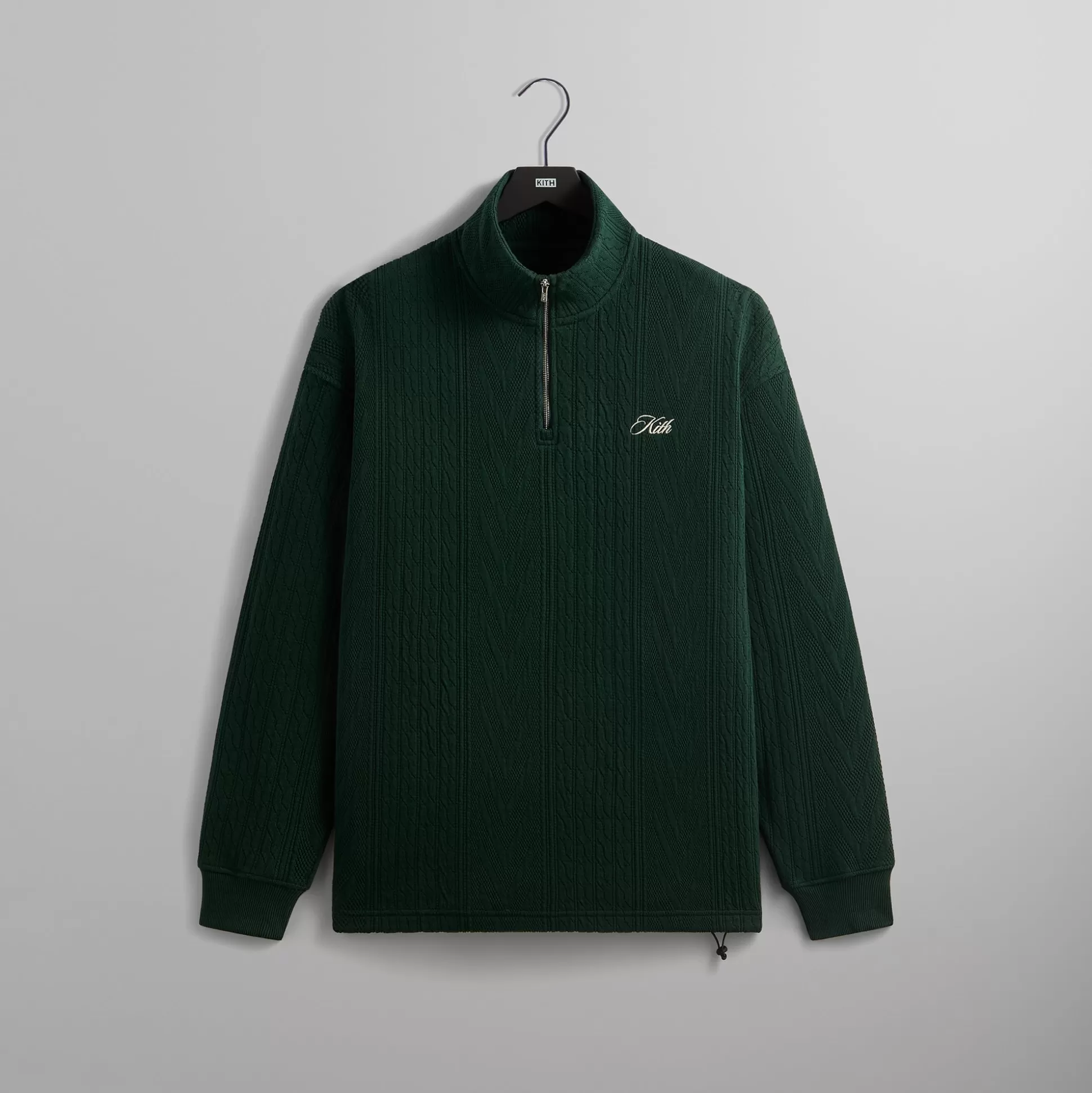 Shop Kith Cable Fleece Quarter Zip Stadium