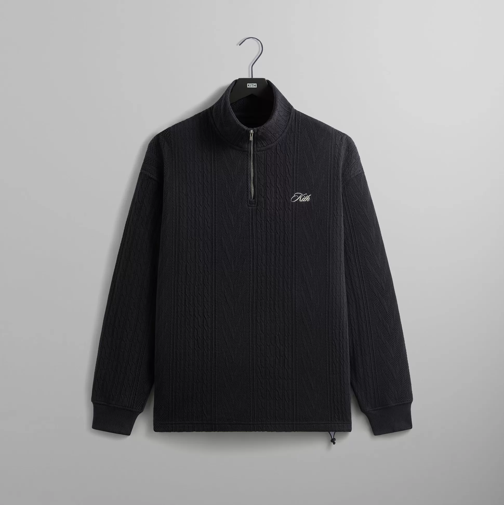 Best Sale Kith Cable Fleece Quarter Zip Admiral