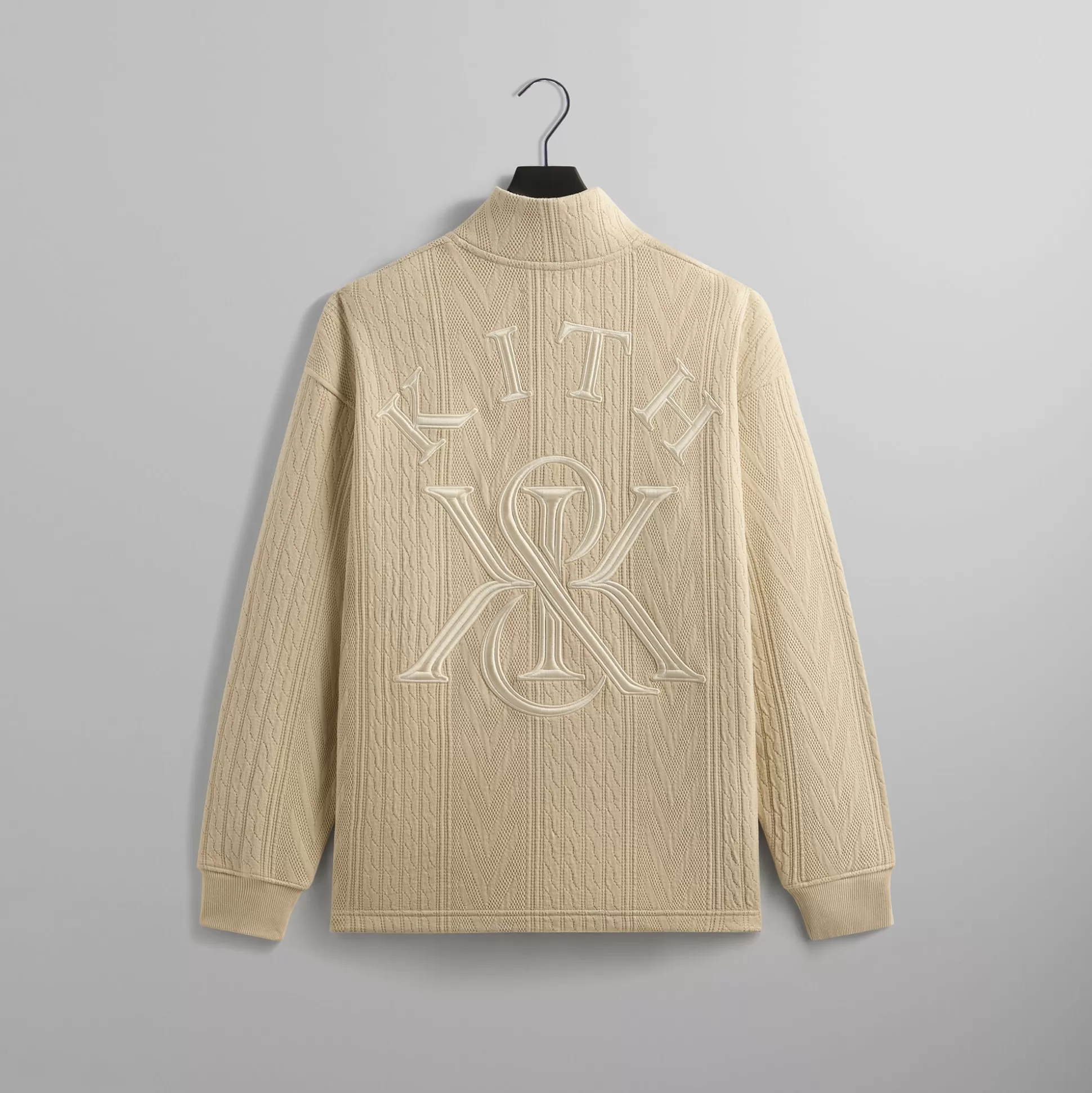 Discount Kith Cable Fleece Quarter Zip Arete