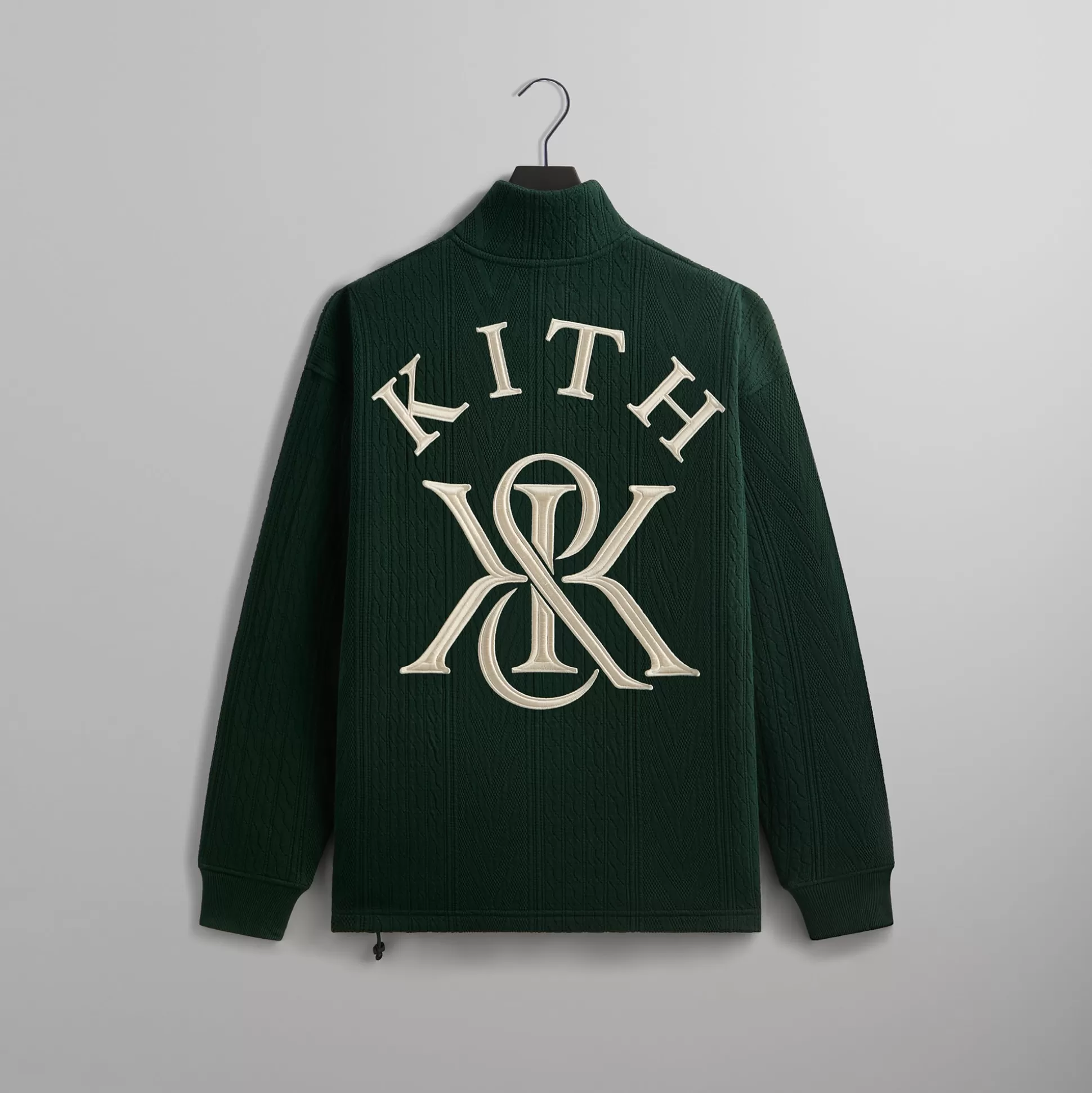 Shop Kith Cable Fleece Quarter Zip Stadium