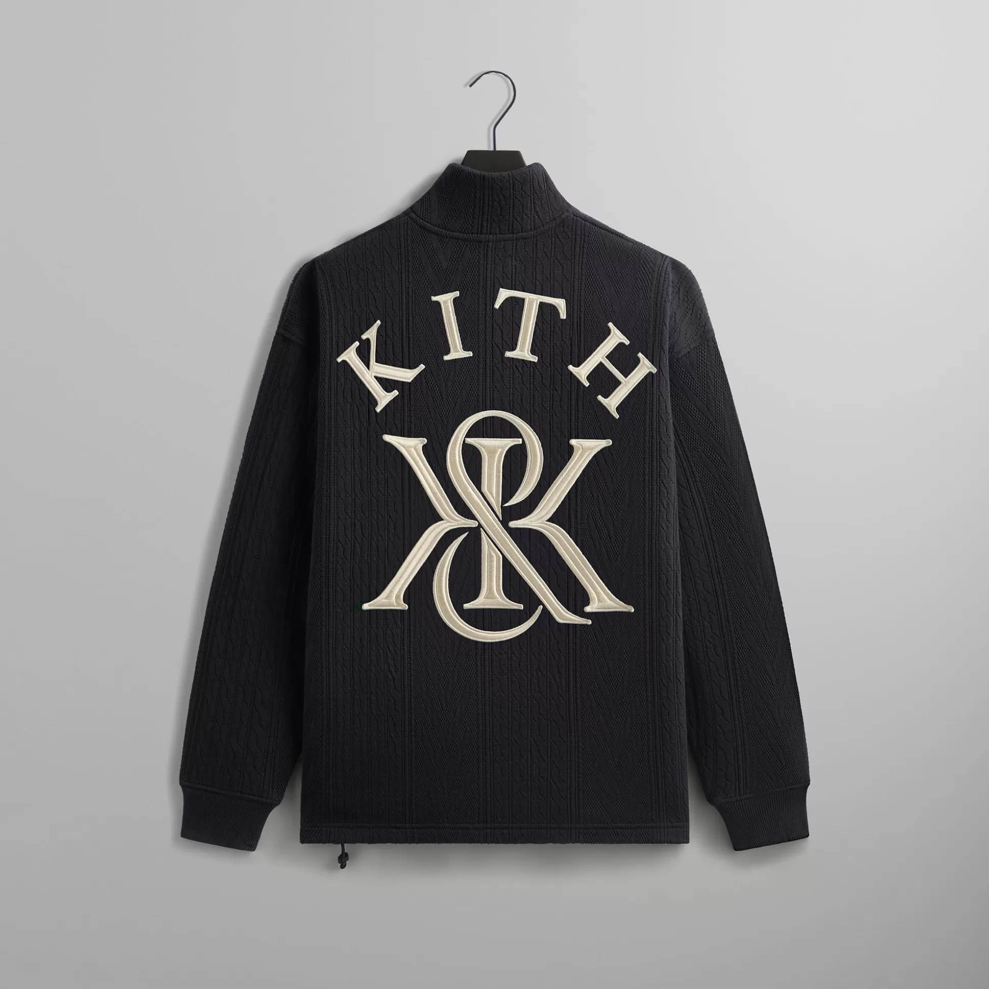 Best Sale Kith Cable Fleece Quarter Zip Admiral