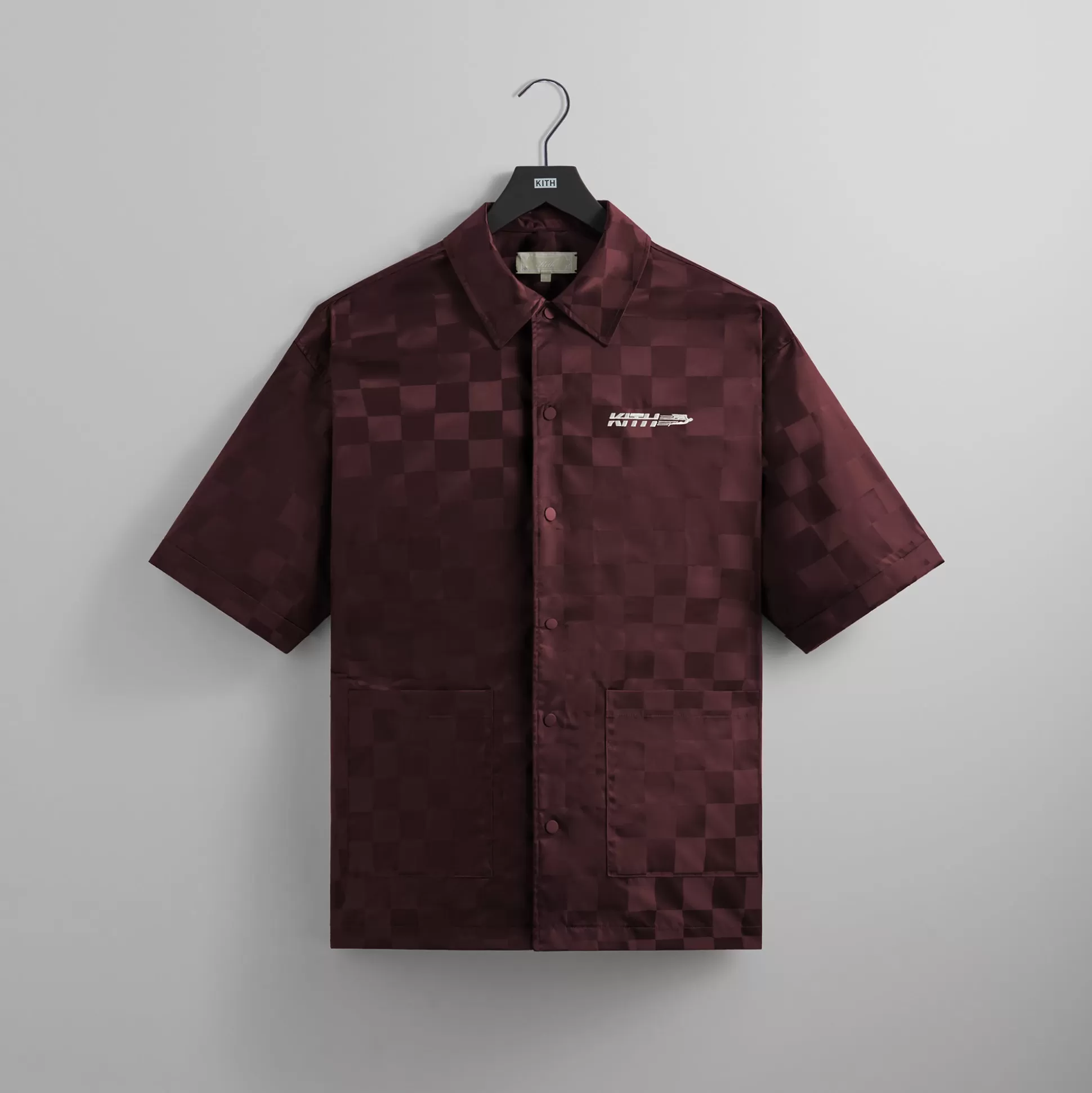 Hot Kith Checkered Satin Reade Shirt Rave