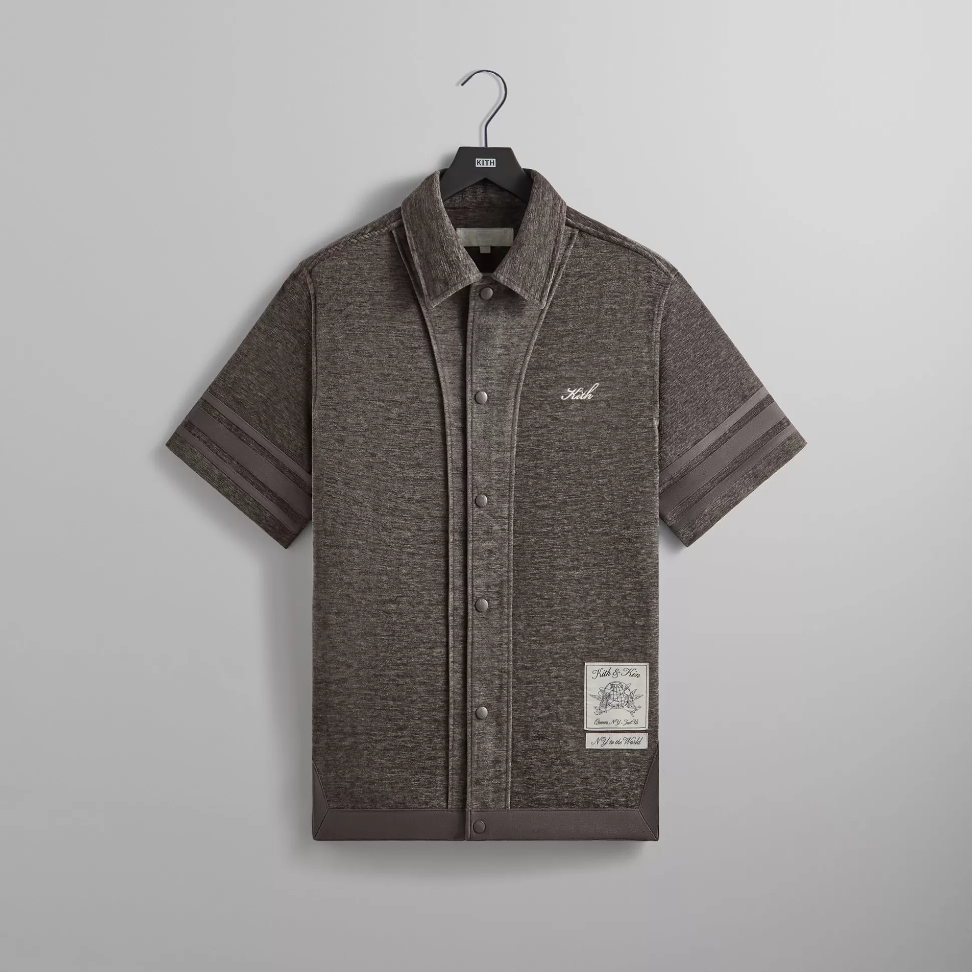 Hot Kith Chenille Woodpoint Shirt Somber